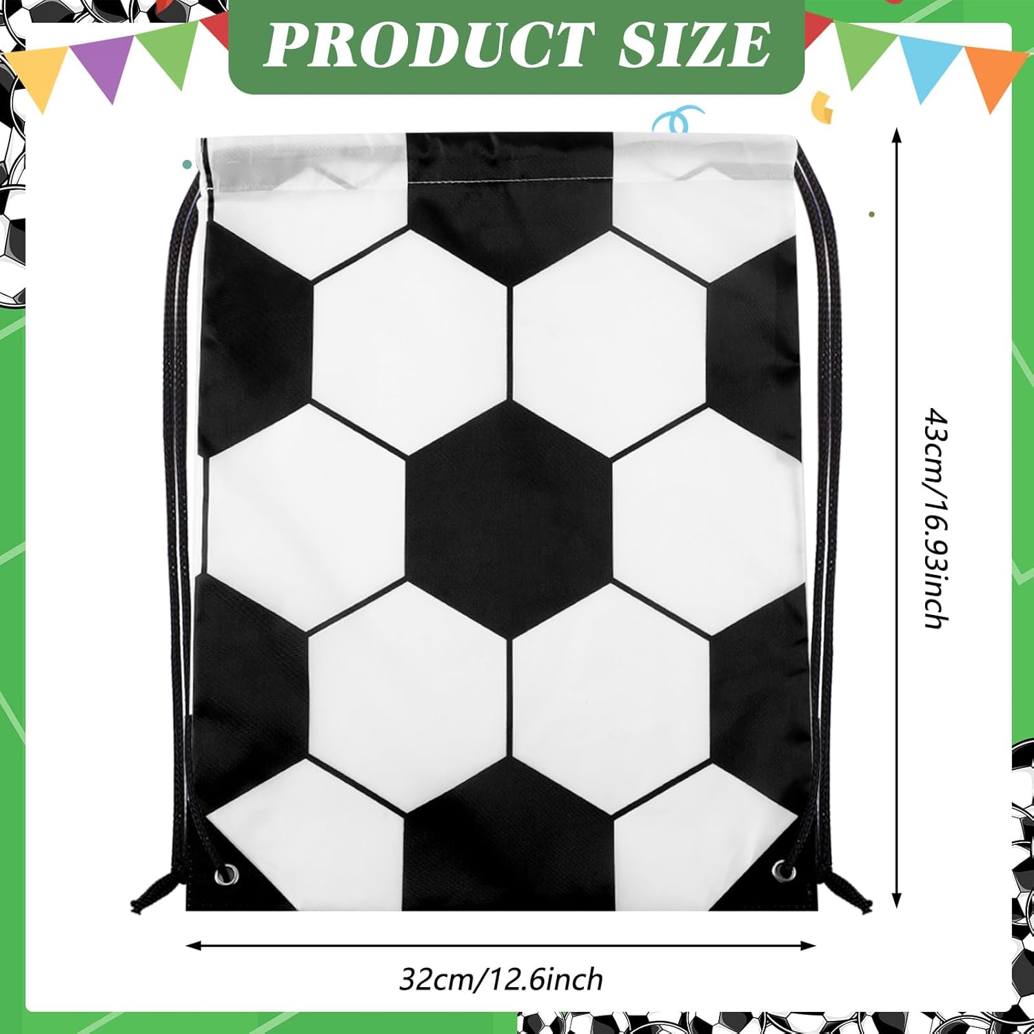 40 Pcs Drawstring Bag Set 14.2 oz 20 Reusable Tumbler Clear Plastic Drinking Cups with Lids and Straws Tumbler 20 Goodie Gift Bag for School Team Coach Gift Party Supplies - Image 2