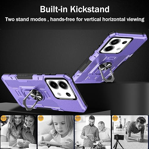 Miniatura 9 de OEURVQO Funda para Redmi Note 10 Pro Redmi Note 10 Pro Max, fundas militares resistentes, cubierta de protección de cámara deslizante integrada con