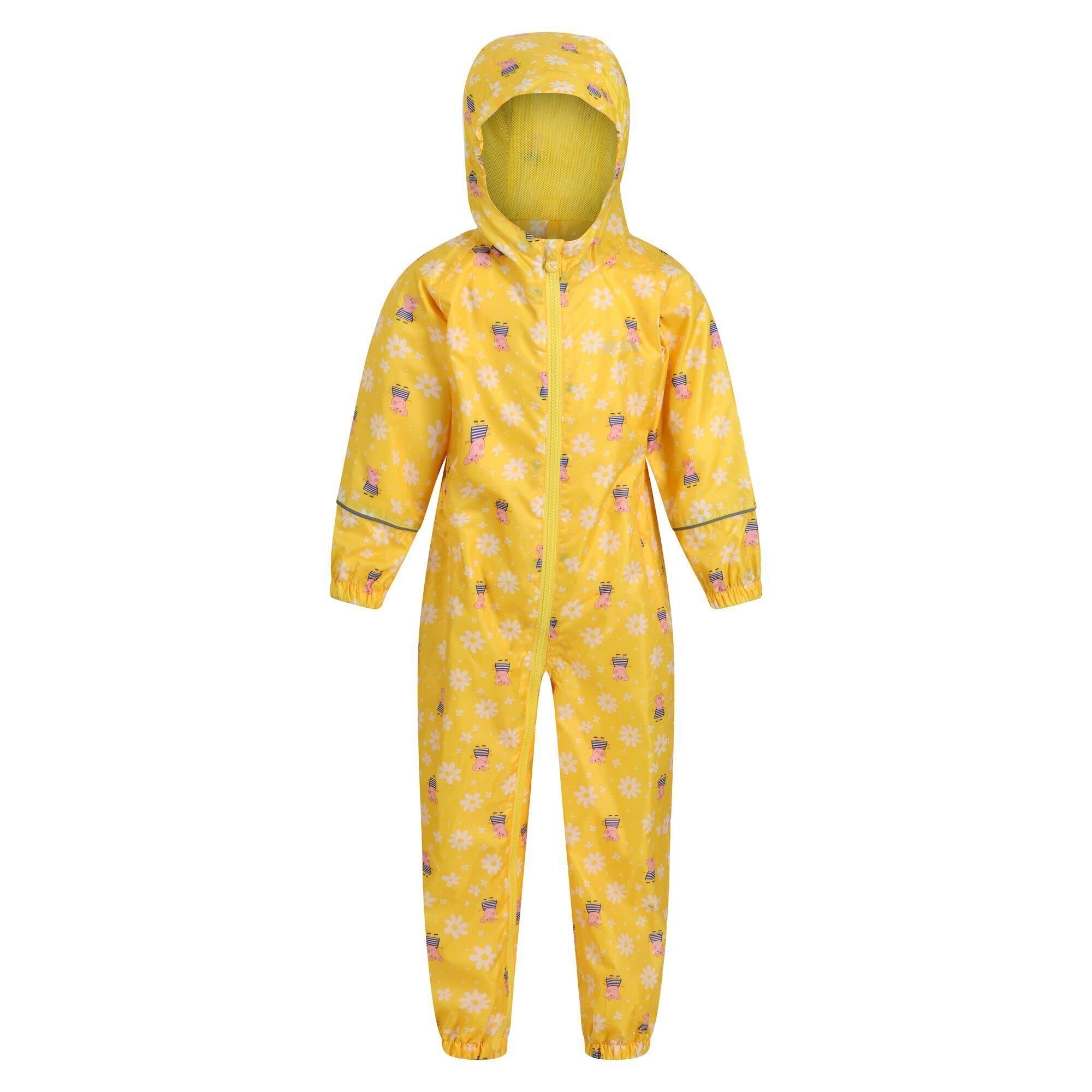 Regatta Peppa Pig 'Pobble' Waterproof Hooded Puddle Suit - Peppa Polka Dot