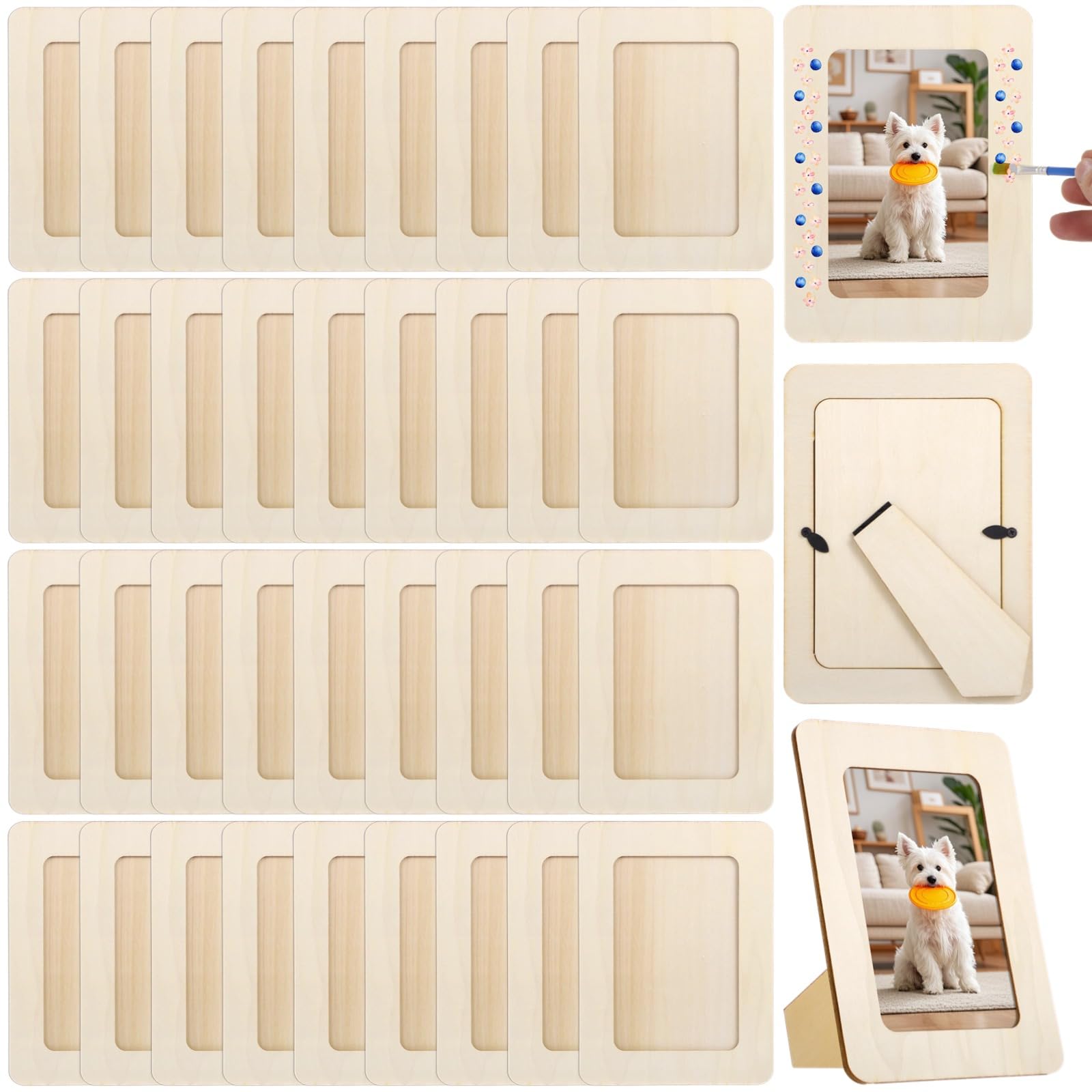 Cadre photo bois 14 x 19 cm pour projet de bricolage et déco DIY