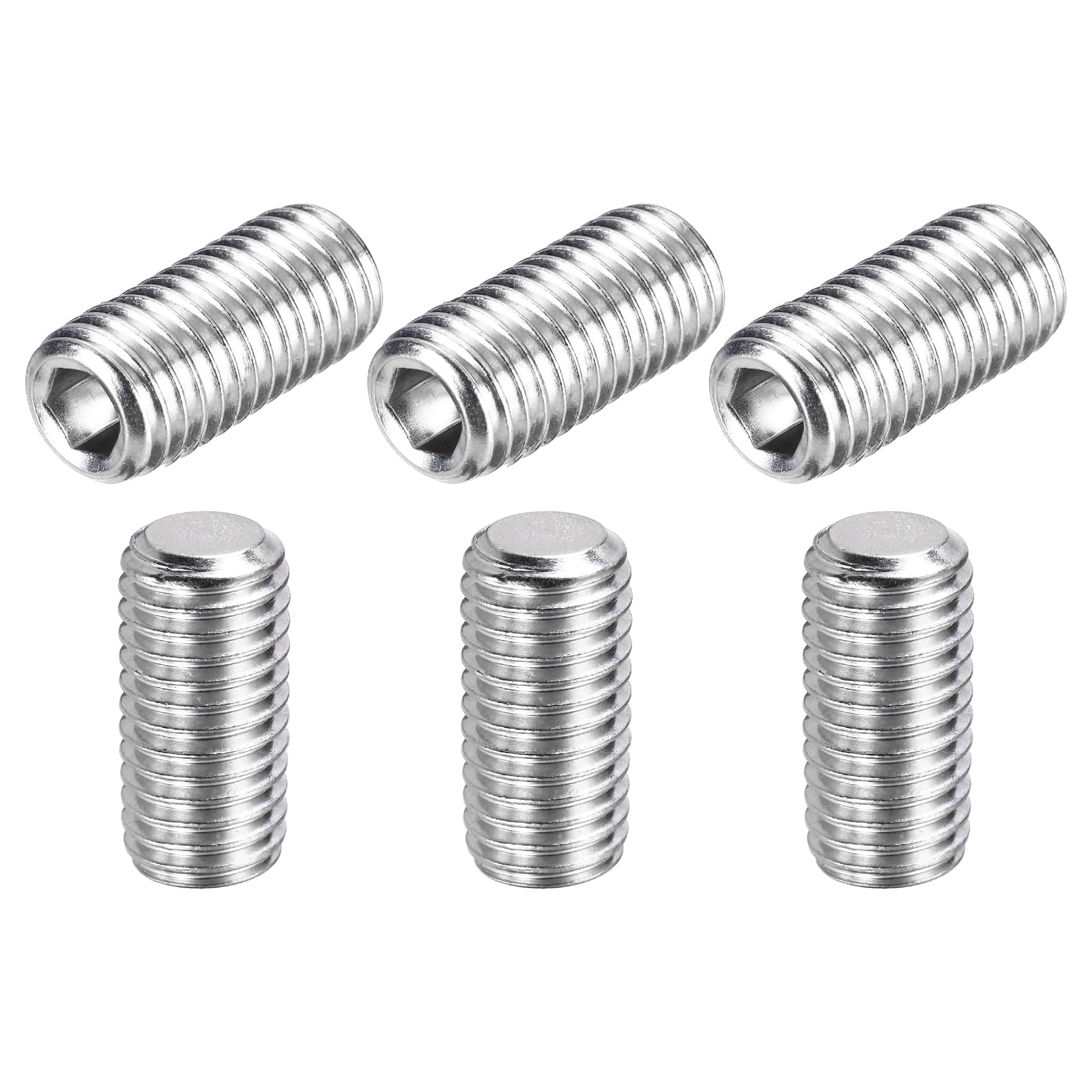 QUARKZMAN 6 Pcs Viti Senza Testa M12-1.75 X 20mm, 304 Acciaio Inossidabile A Punta Tazza Con Testa A Brugola Guida Esagonale Interna Per Riparazioni Arredamenti Bagno Progetti Fai Da Te