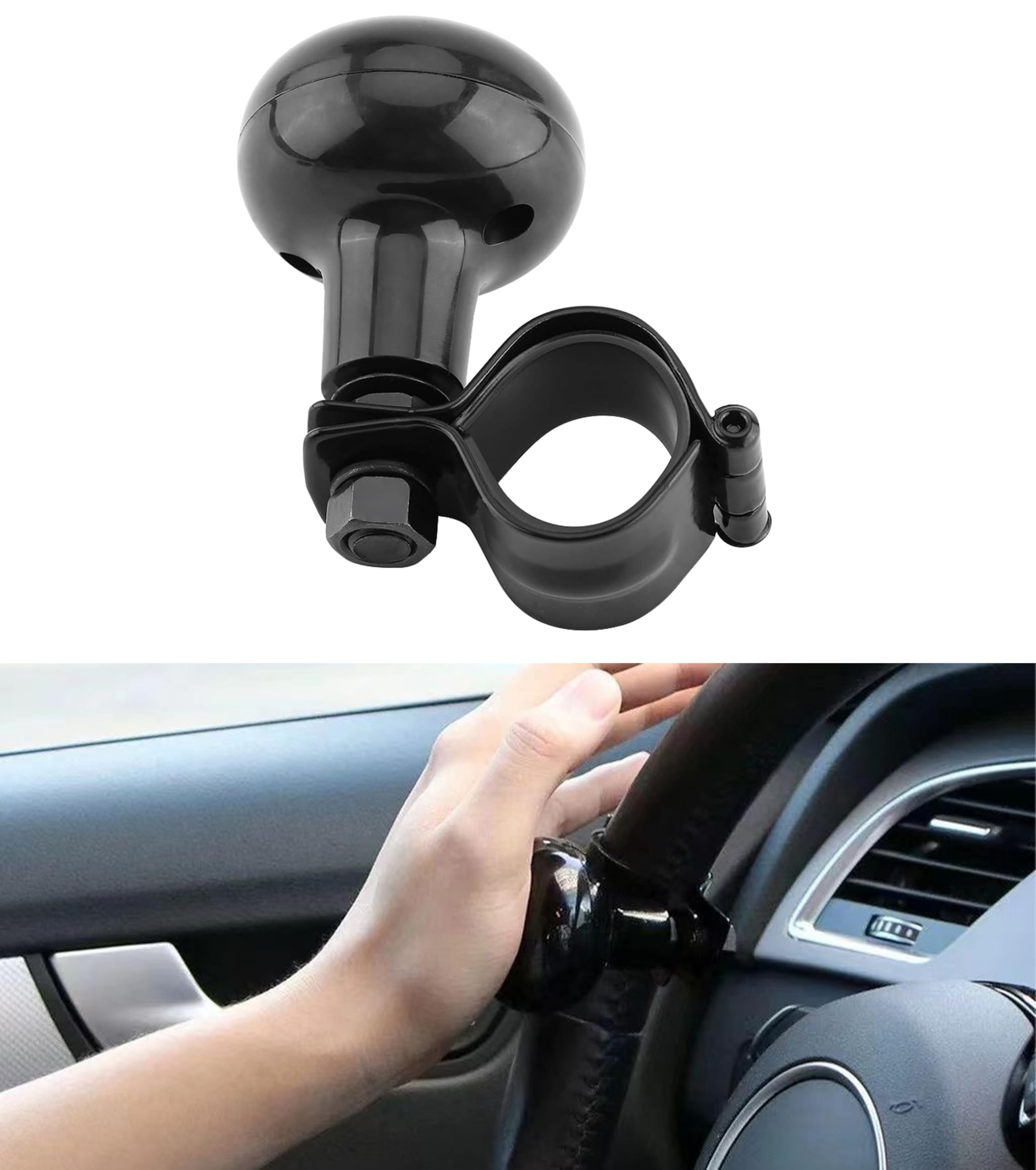 Universal Steering Wheel Spinner Knob - Easy Grip & Spin Control for Cars & Trucks - Enhance Driving Comfort & Style