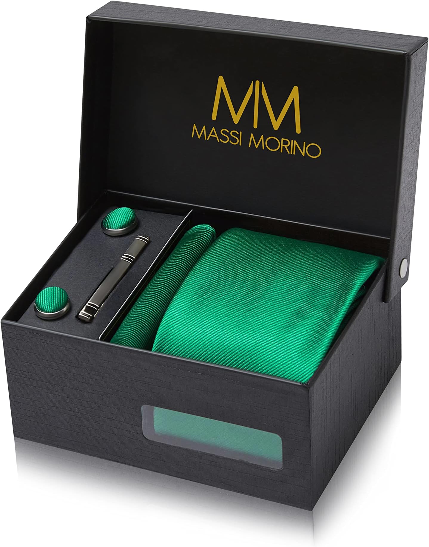 Tie and Pocket Square Set Men incl. Cufflinks, Tie Pin and Gift Box - Men's Tie Set for Wedding