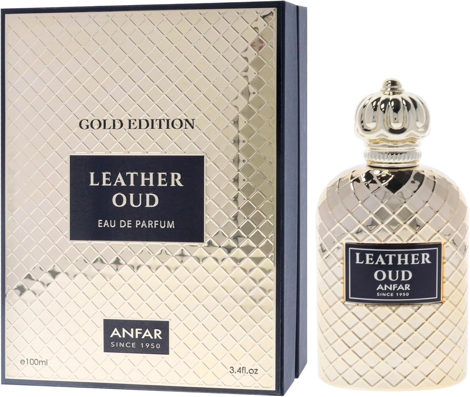 Leather Oud - Gold Edition by Anfar for Men - 3,4 uncji EDP Spray