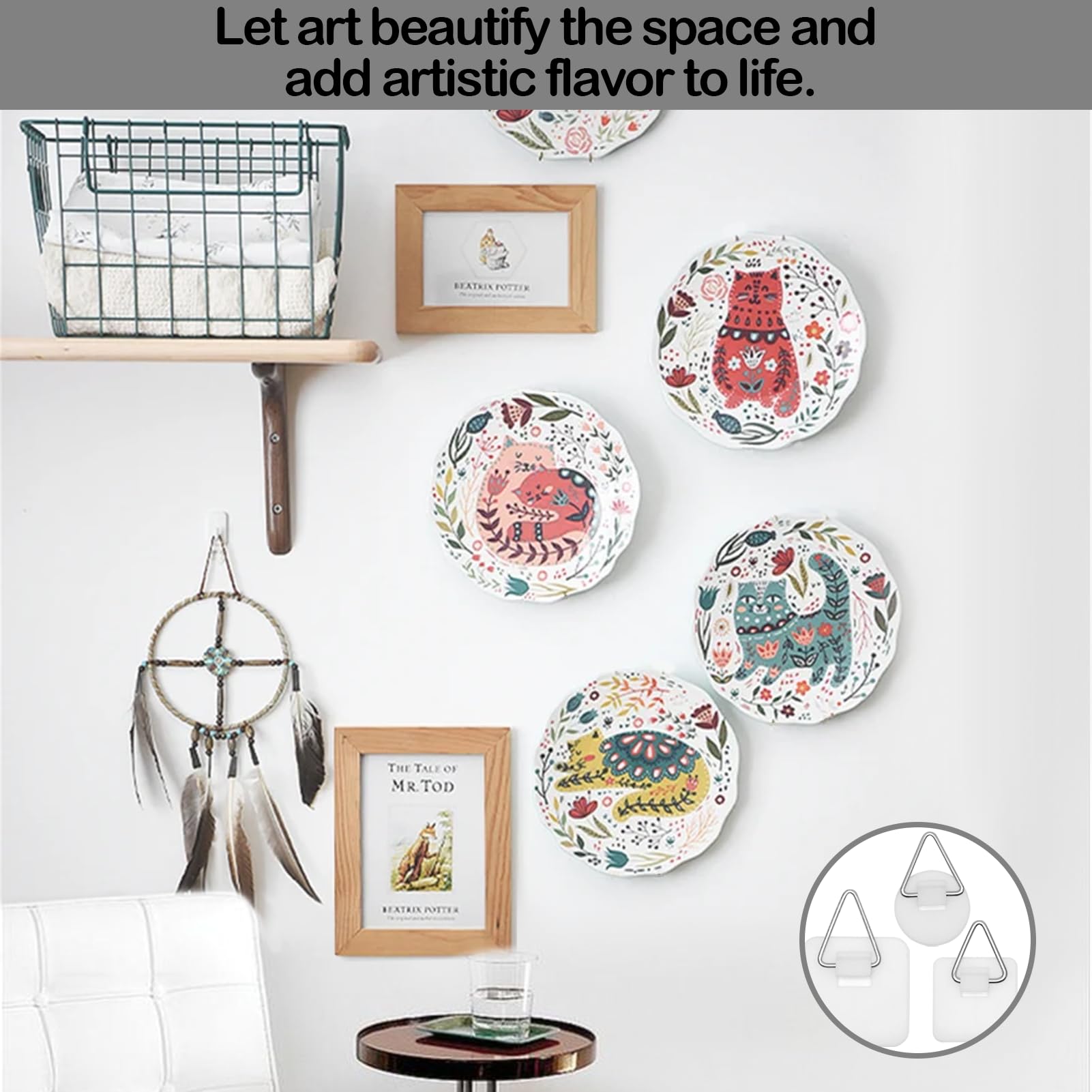 30 Ganci Adesivi Per Quadri E Decorazioni - Bianchi, Nascosti E Senza Fori Per Pareti - Foto 7