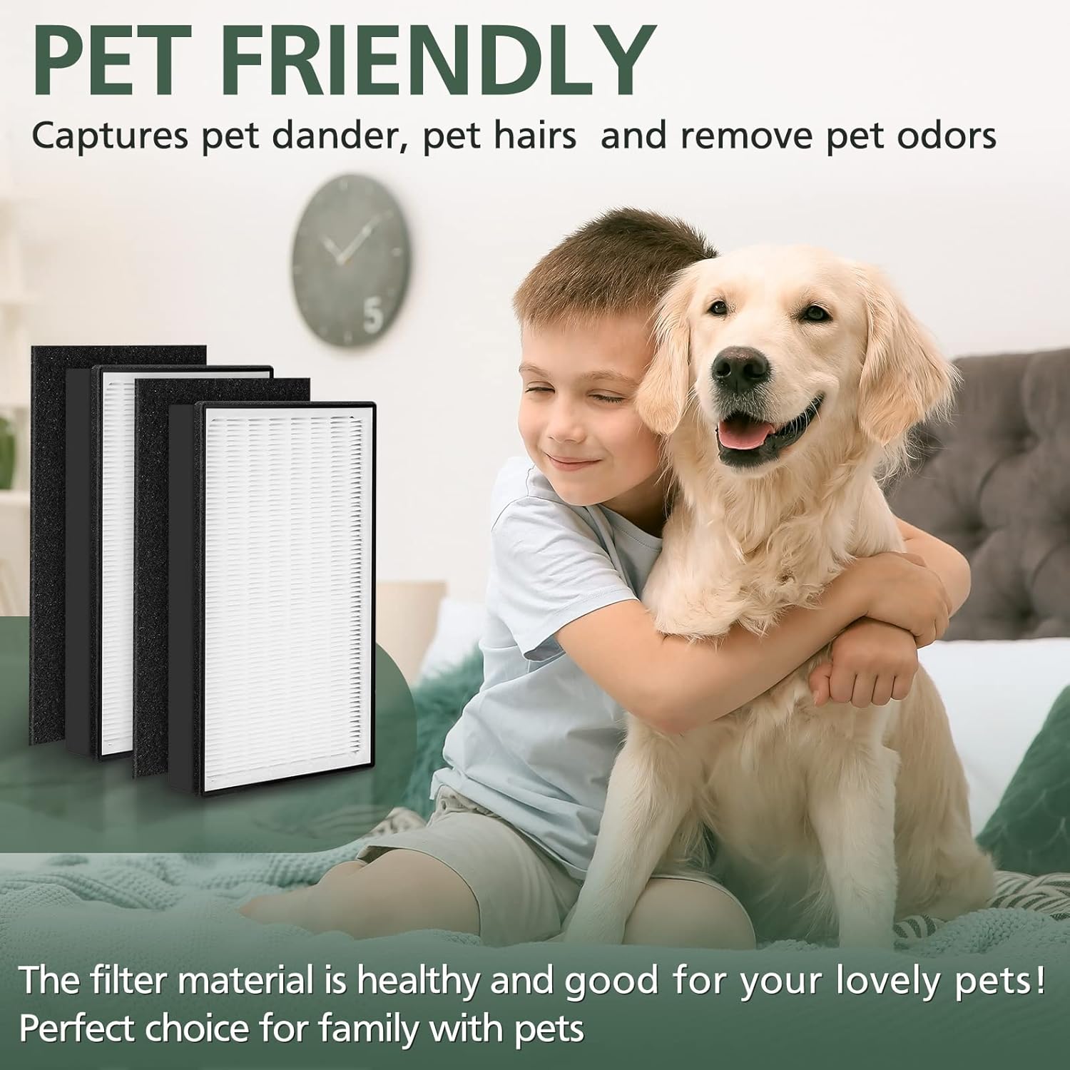 2 Pack A2 HEPA Replacement Filter Compatible with 3M Filtrete Room Air Purifier Models FAP-C02-A2, FAP-C03-A2, FAP-T03-A2, Part # 1150101 - Image 5