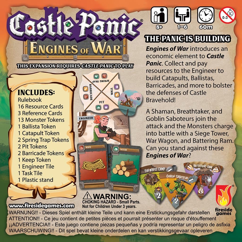 Fireside Games Engines of War ⎸Castle Panic Expansion ⎸Board Game for Adults and Family ⎸Cooperative Board Game ⎸Ages 8+ ⎸for 1 to 6 Players - Image 3