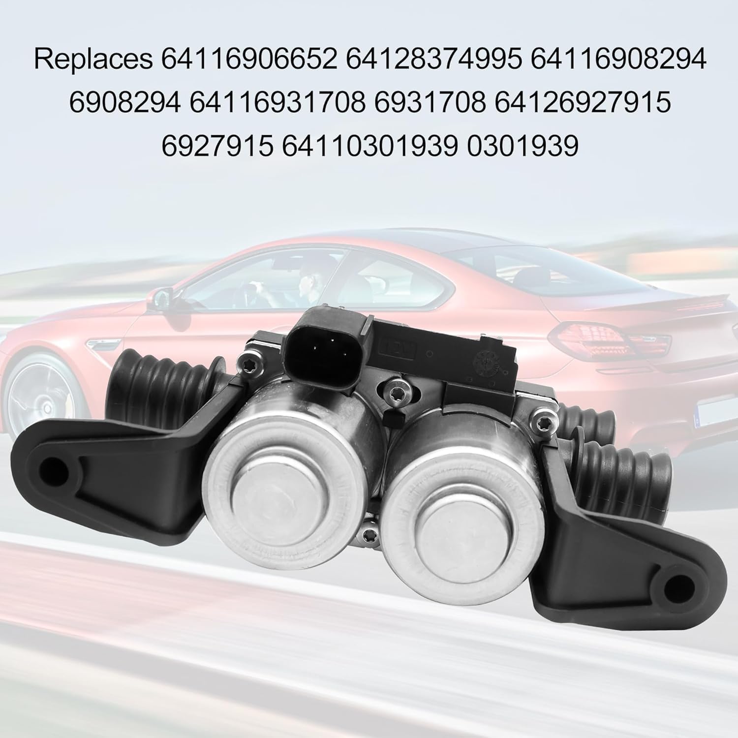 Valvola di controllo del riscaldatore a doppio solenoide compatibile con 7er 5er X5 E38 E39 E46 E53 Ricambio per 64128374995 64116906652