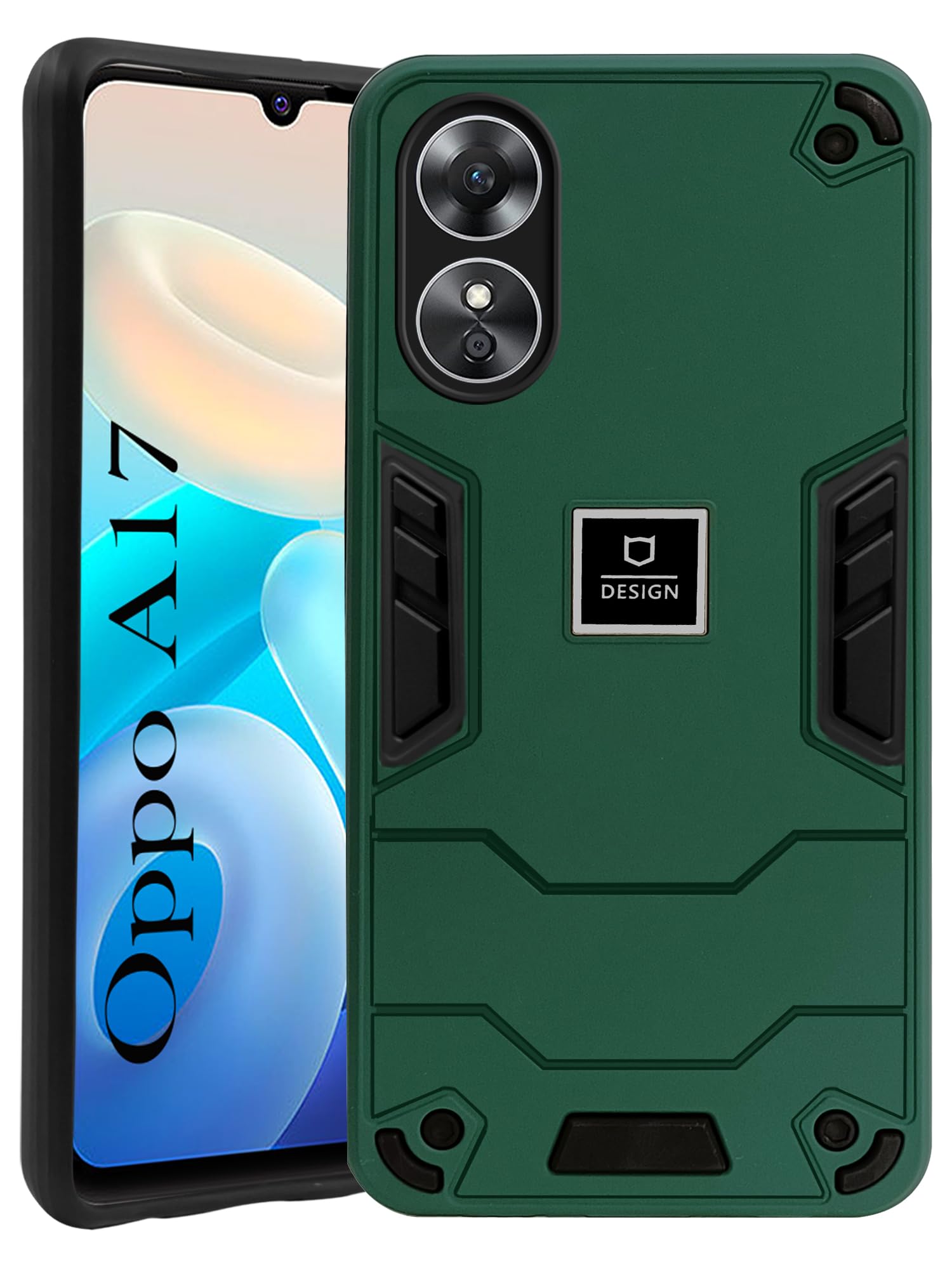 Jkobi Back Cover Case for Oppo A17 (Lightweight Hybrid Armor Shockproof Polycarbonate| Slim Green) (B0C16TG61F) Amazon Price History, Amazon Price Tracker