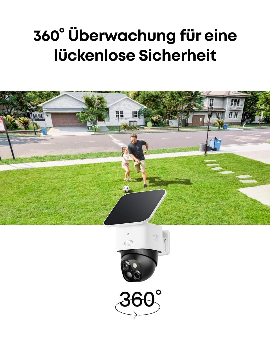 eufyCam Kamera 4er-Pack, Überwachungskamera Außen, ohne Abo, 4-GHz-WLAN | 360°-Überwachung, HomeBase 3 kompatibel, Keine Toten Winkel