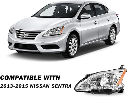 Miniatura 5 de SOCKIR Conjunto de faros delanteros para Nissan Sentra 2013-2015 estilo OEM reemplazo lado izquierdo del conductor