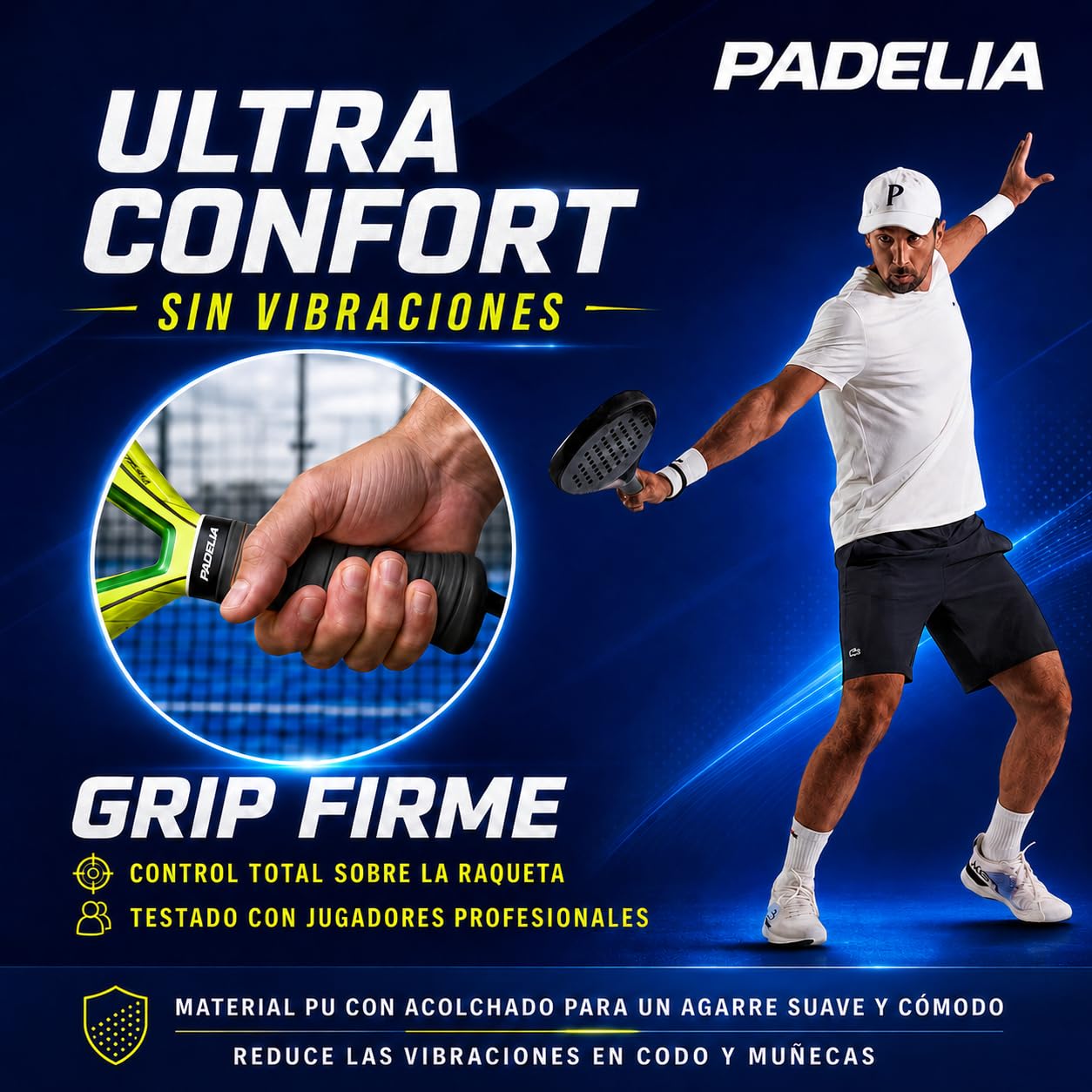 Overgrips Padel Ultra Adherentes Grip Absorbente Overgrip Resistente Pack 6 Unidades
