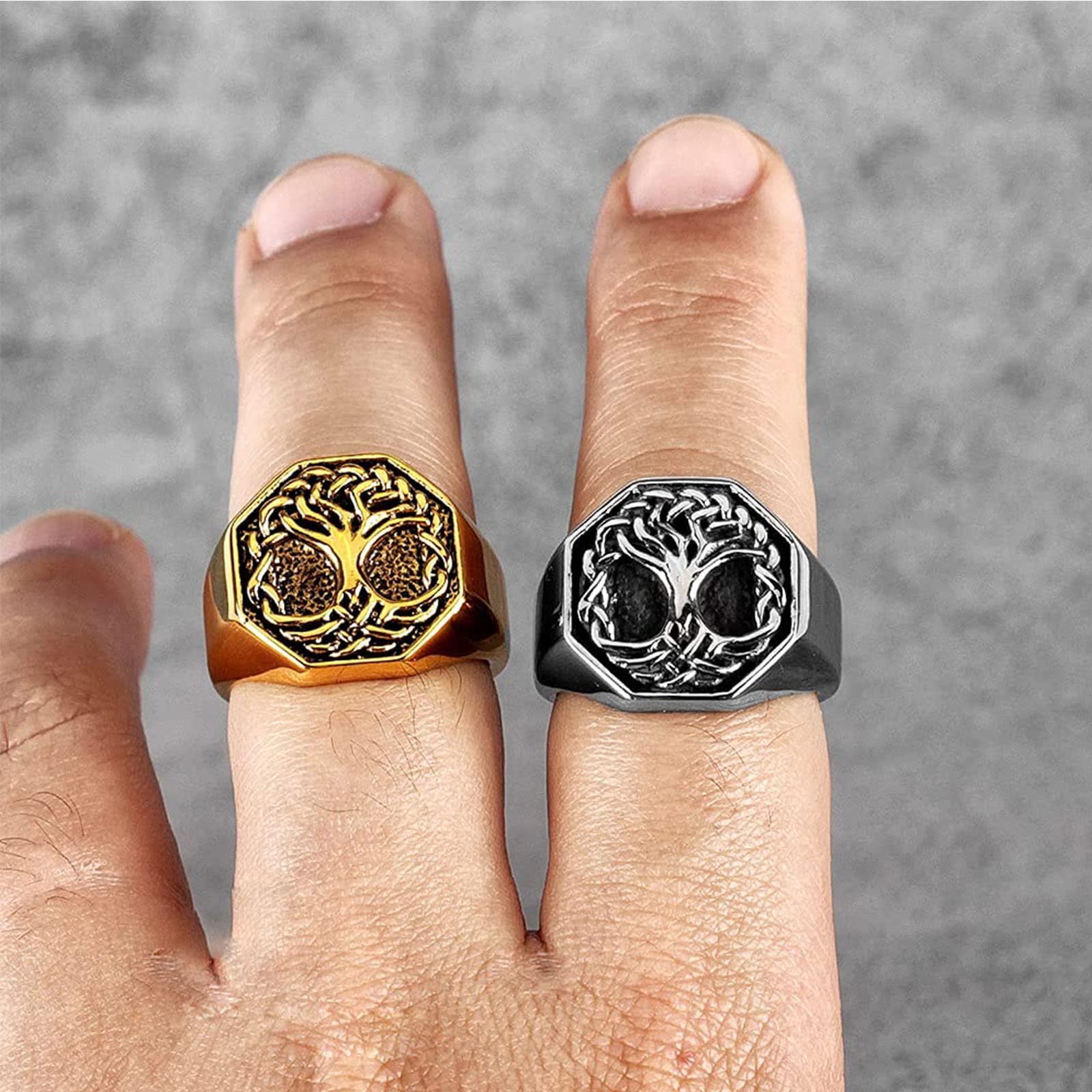 Noorse Viking Tree of Life Ring - Heren Dames RVS Keltische