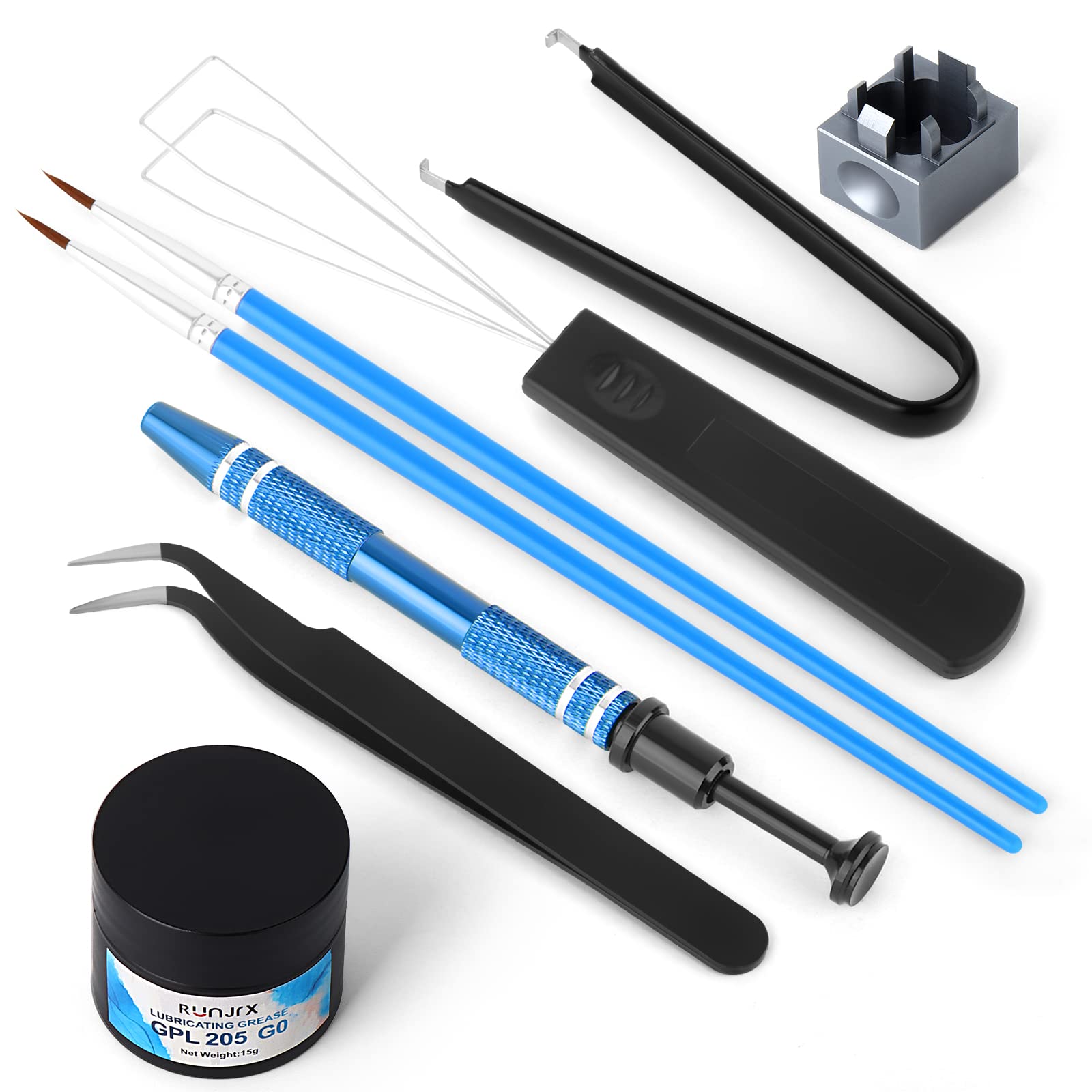 RUNJRX Keyboard Switch Lube Kit GPL 205G0 0.53oz/15g, Switch Opener for Cherry MX TTC Holy Pandas Switch,Switch Lube Tools for Gaming Keyboard