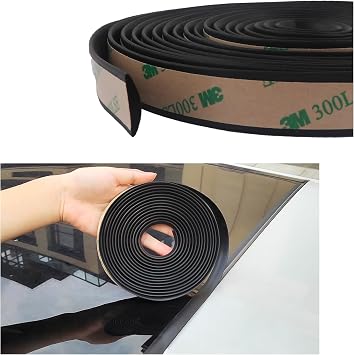 Junecarp 9.84Ft Car Sunroof Weather Strip, EPDM Rubber Seal Strip, Universal Car Weather Stripping for Sunroof/Window/Windshield