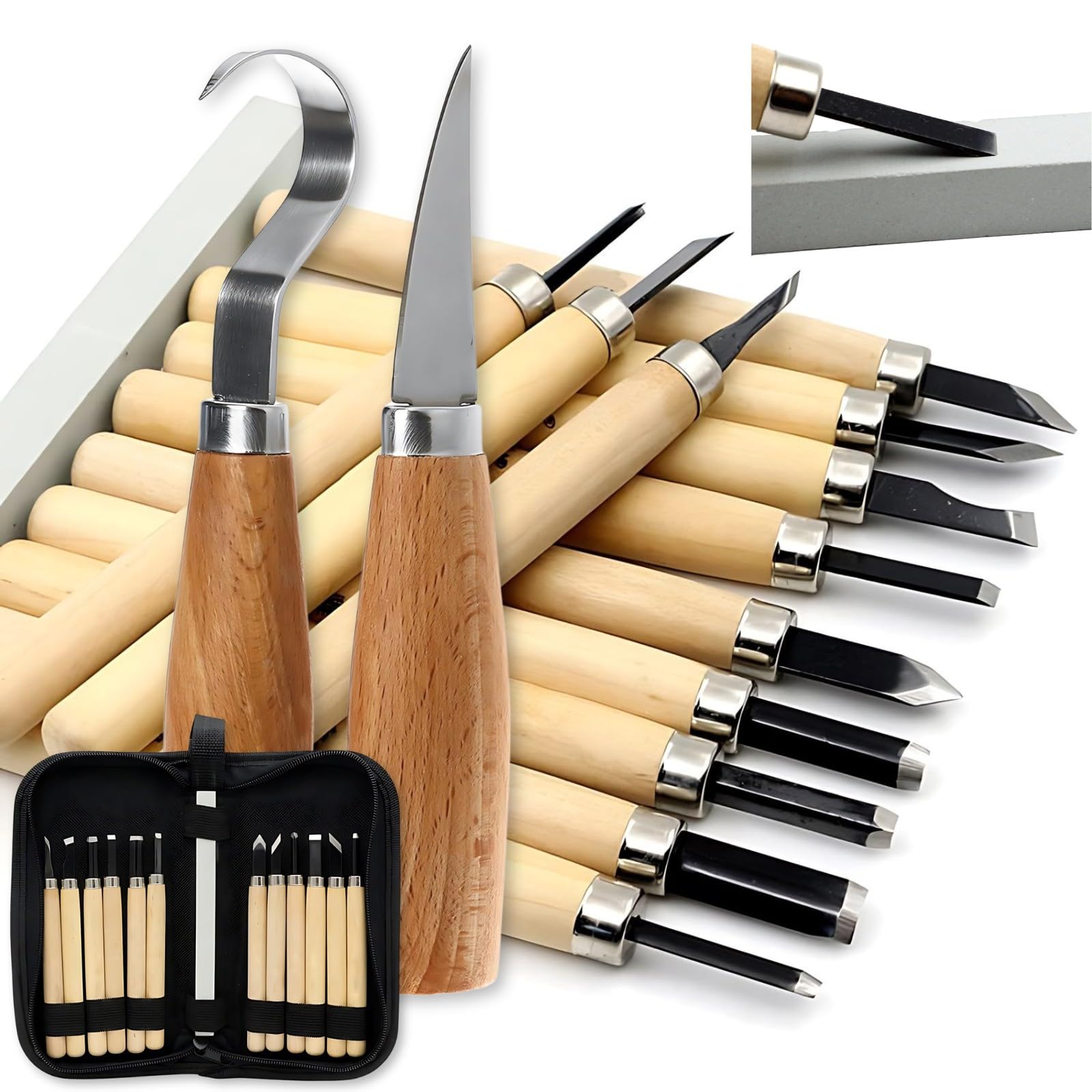 Amazon.co.jp: COLORBIRD 彫刻刀 カービングナイフ セット 木工 小学生