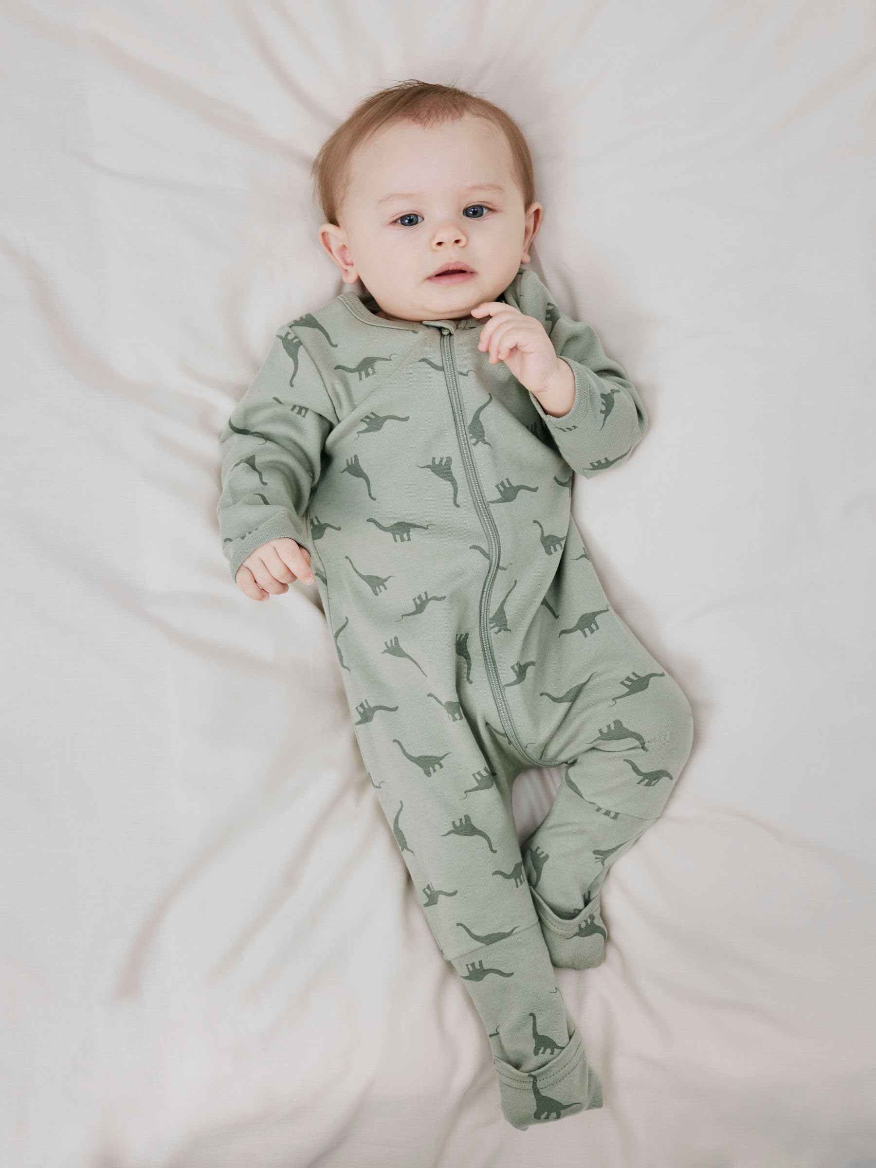 Name IT Baby - Jungen Nbmnightsuit 2p Zip Ff Green Dino Noos Schlafanzug (2er Pack)