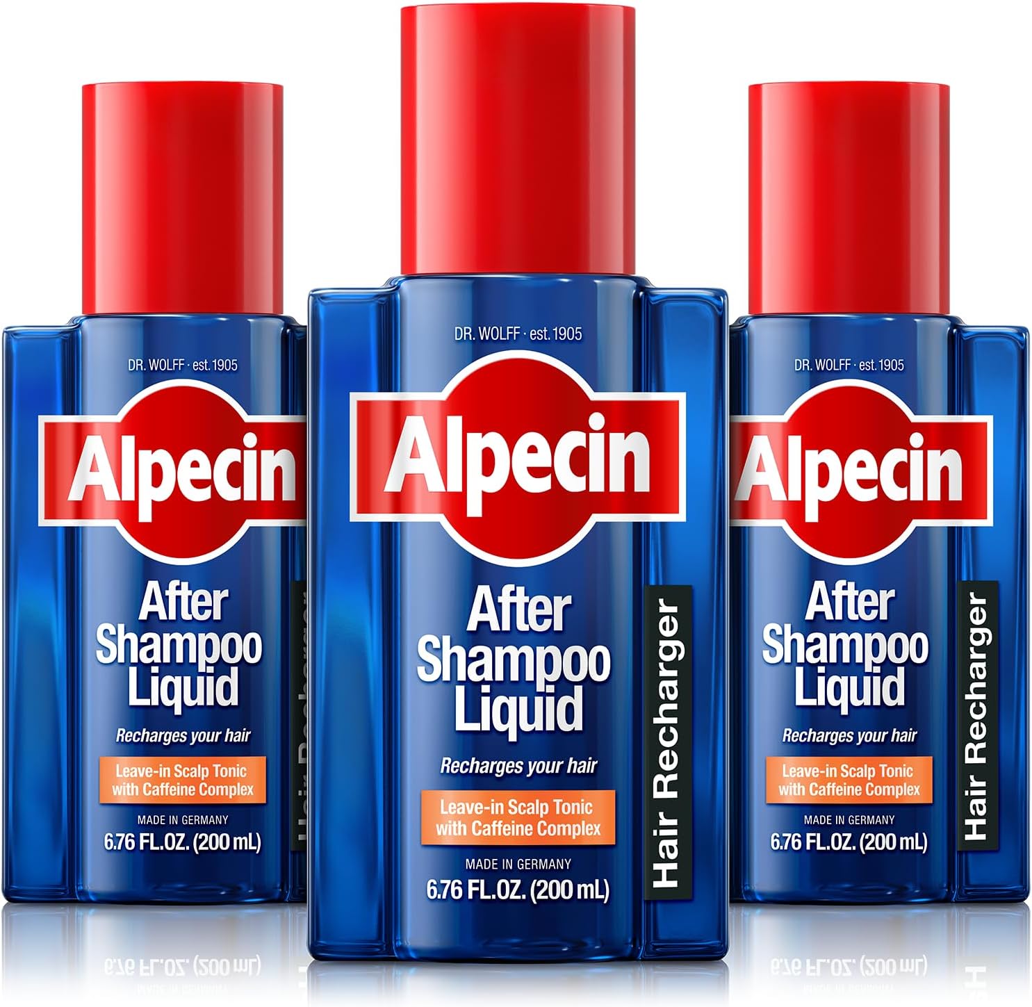 After Shampoo Caffeine Liquid 6.76 fl oz (Pack of 3) I Topical Solution for Men's Thinning Hair I Promotes Natural Hair Growth I Sulfate Free with Concentrated Caffeine