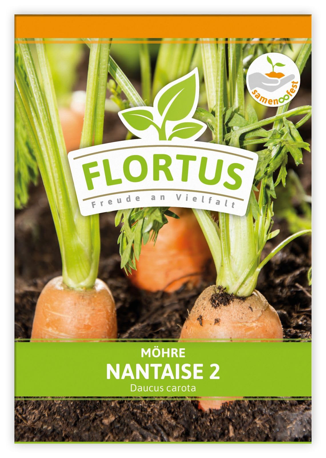 FLORTUS 2000-0472-100x Möhre Nantaise 2 (100 Stück) (Möhrensamen)