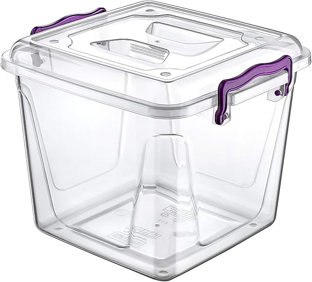 40L/20L/13L/11L/10L/8.5L/6.5L/5L/3.8L Clear Kitchen Pantry Storage Container Fridge Freezer Dishwasher Microwave Safe Food Storage Box Organizer Meal Carrier (8.5 Litre)