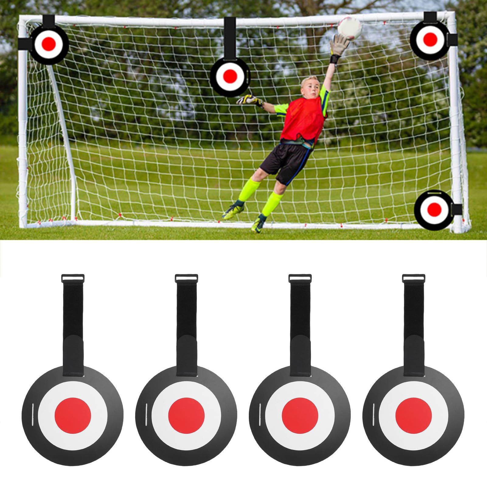 Set da Allenamento per Porte da Calcio, Bersagli da Allenamento in Materiale PP, con Angoli e Altezza Regolabili, Ideali per Allenamenti di Calcio, Tennis e Baseball