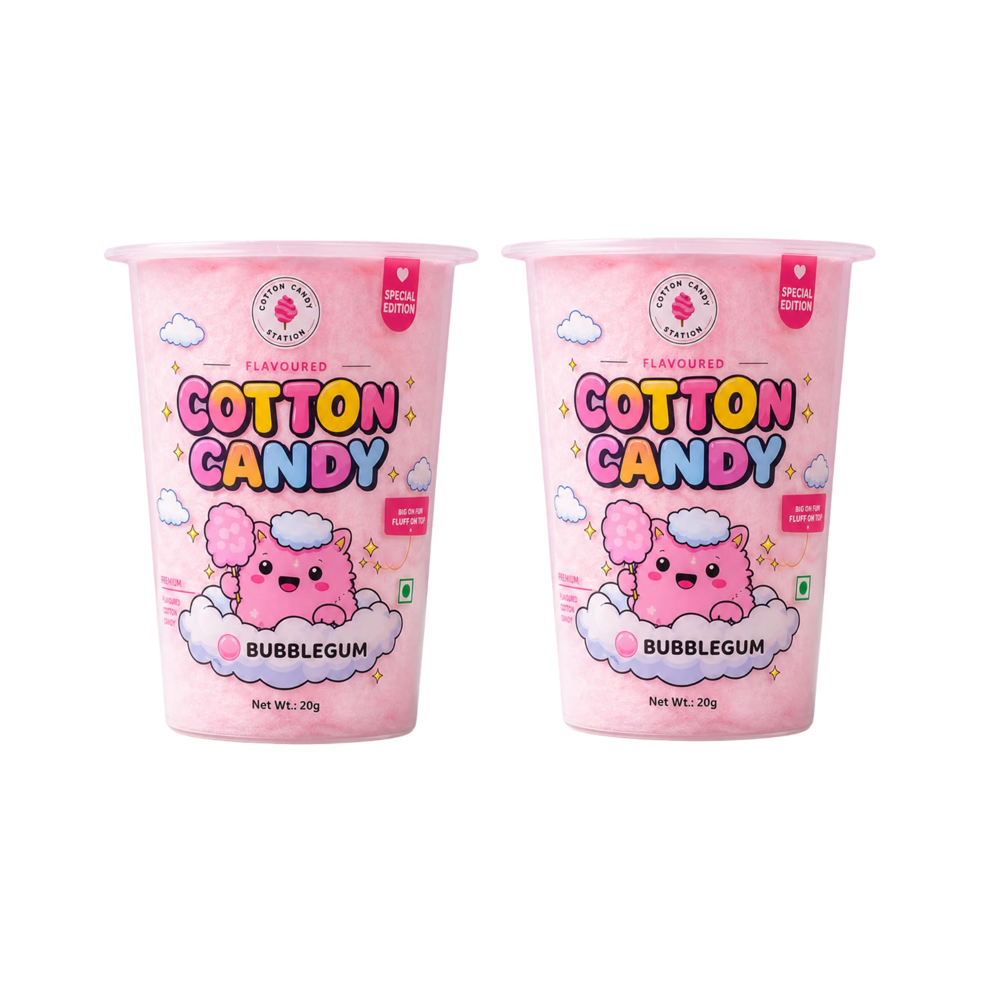Cotton Candy Bubblegum Flavour - 20G (Pack Of 2) | Light | Vegan | Perfect for Parties | Birthday Parties/Weddings/Festivals/Baby Showers/Corporate Events | 100% Safe | No Added Preservatives-image-30