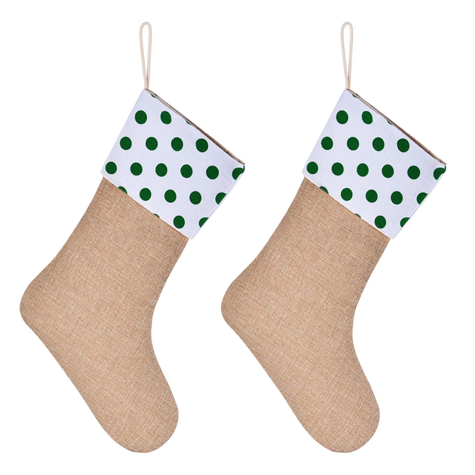 Tsophreniq Of 2 Burlap Socks Large Capacity Stocking Candy Containers Christmas Tree Decoration Fireplaces Hanging Ornament Fireplaces Hanging Stockings