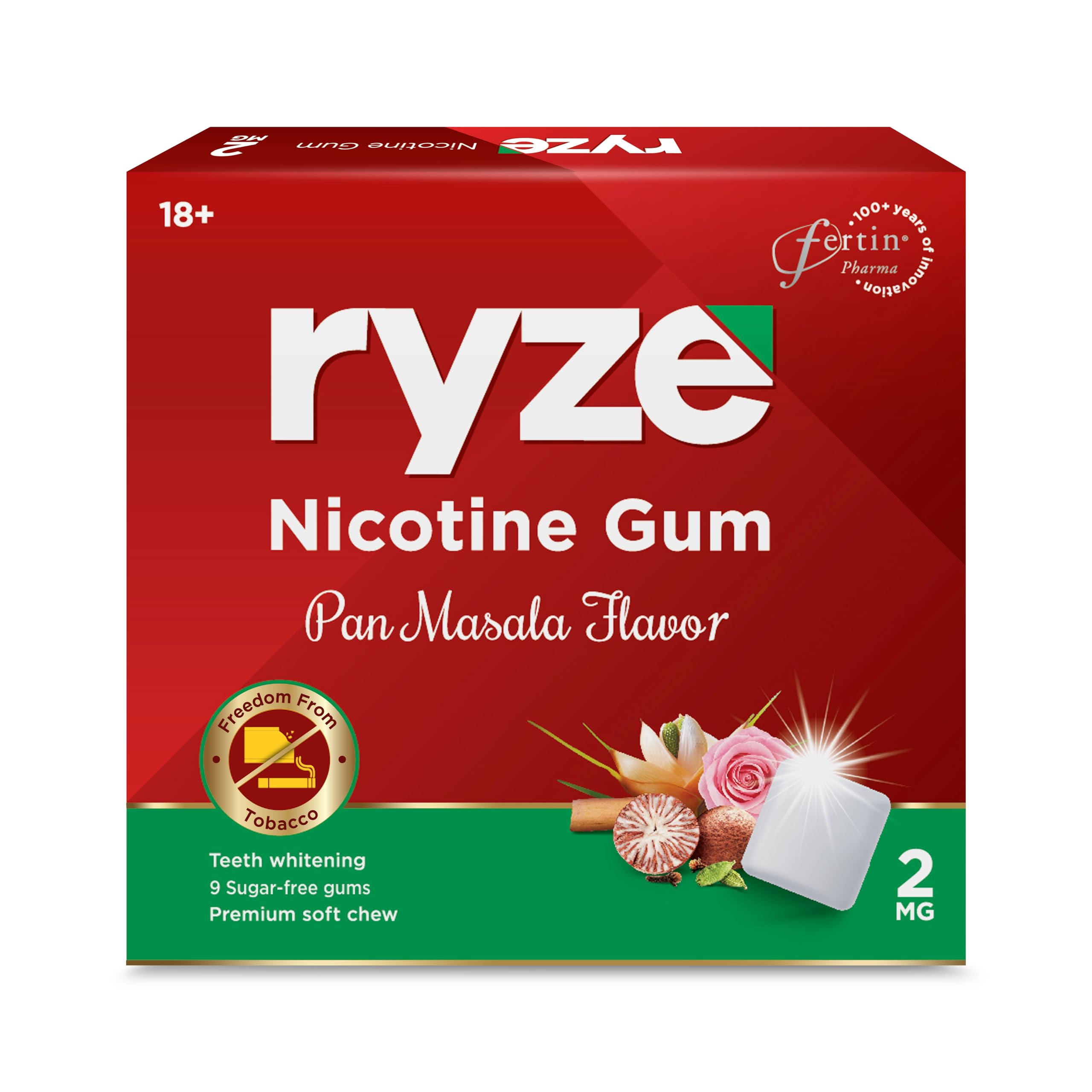 RYZE Nicotine Gum 2mg | Pan Masala | Soft Chew, Easy on Throat, Sugar Free | Aids in Quitting Smoking & Chewing | Smoking Cessation | 270 gums (9 Gums Each Pack) | Combo Pack of 30 (B0D1Y6YYYK) Amazon Price History, Amazon Price Tracker