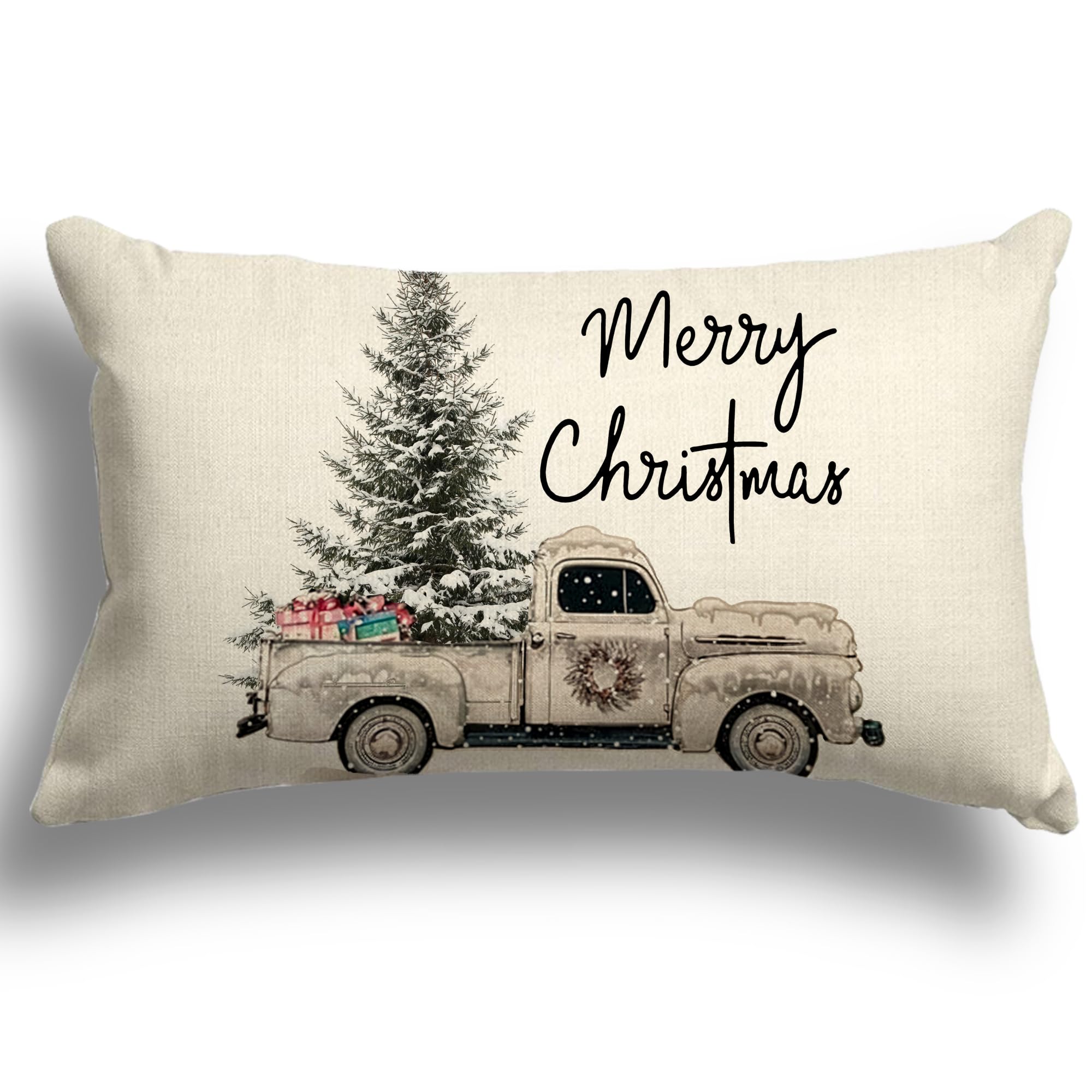 2Pcs Housse Coussin Noël,Housse De Coussin De Noel Rectangle 50x30 Cm,Imprimé Housse De Coussin Carré De Noël,Noel Taies D'oreiller En Lin,Housse Coussin Decoratif Canapé,Pour Canapé Chambre (Style-F