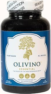 Essential Dietary Supplement: Three Key Fruits of The Mediterranean Diet® (Olives, Grapes, Tomatoes) - Plant-Based Softgels (60 Day Supply)