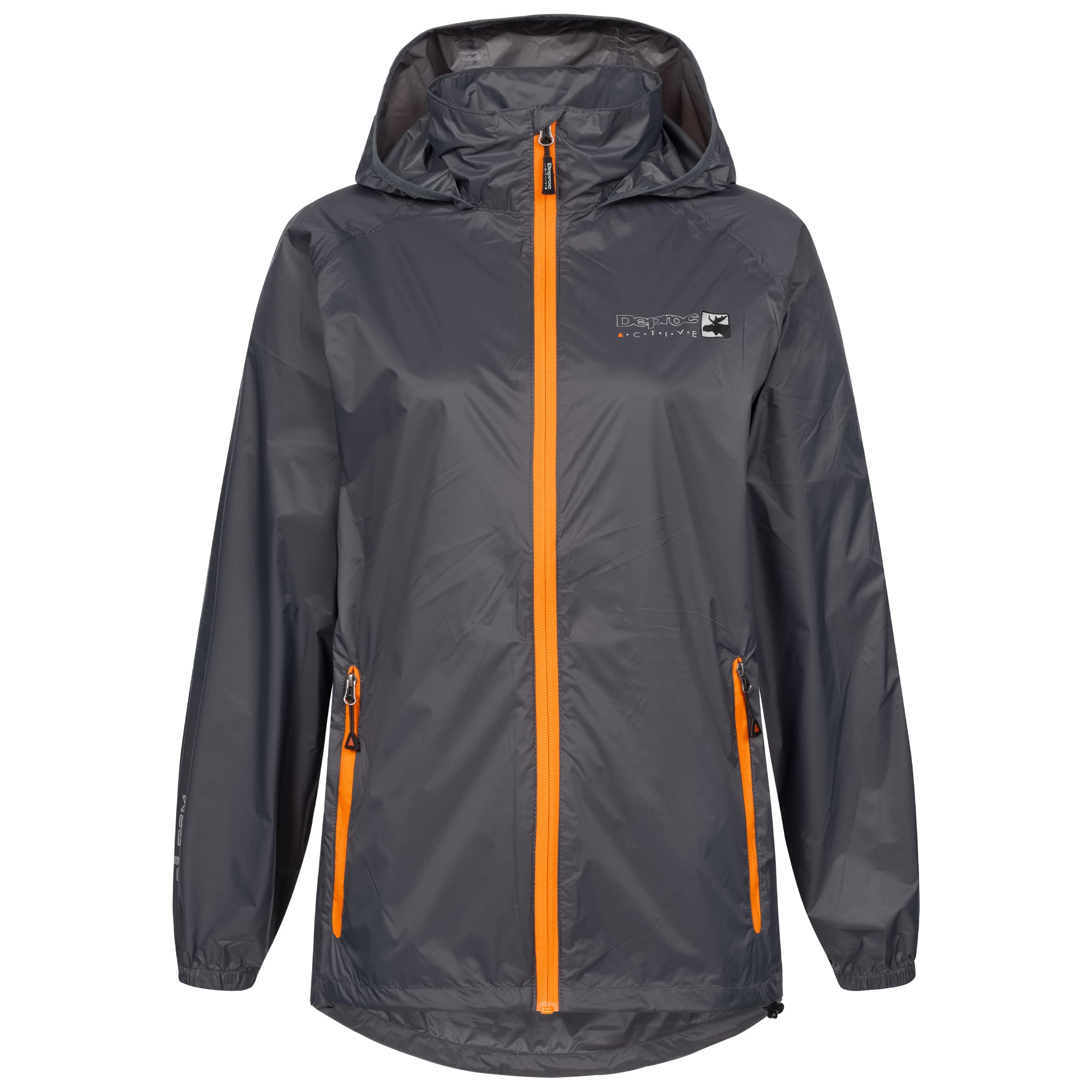 Chubasquero transpirable impermeable para mujer con capucha ajustable DEPROC 8