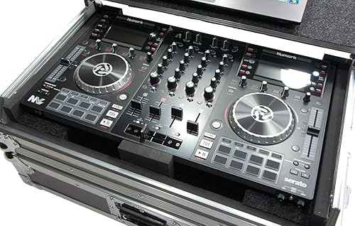 Miniatura 4 de Harmony Audio DJ HCNVLT Flight Glide - Soporte para laptop Road DJ - Carcasa personalizada compatible con Numark NV