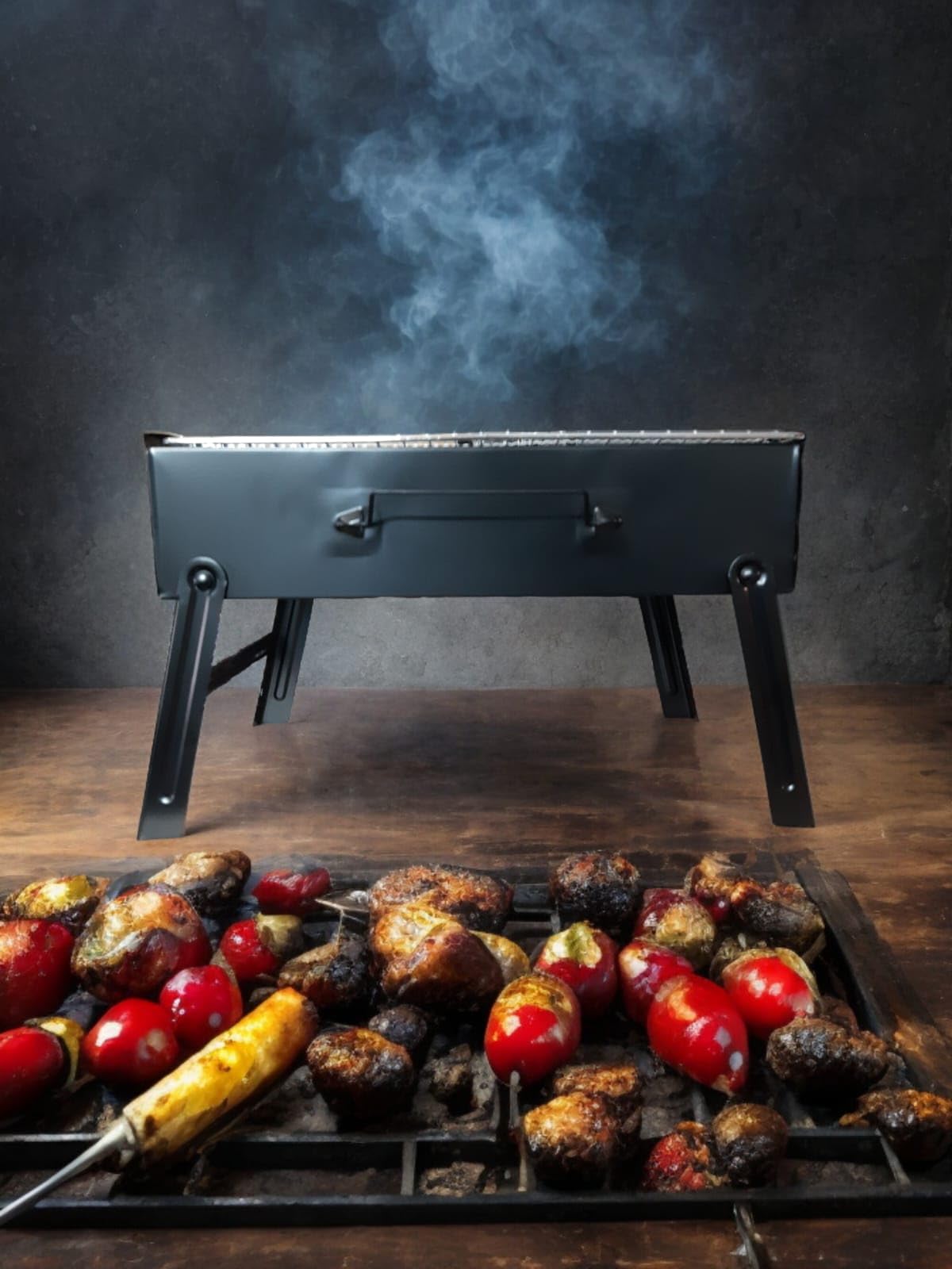 Barbecue da tavola per pic nic giardino da 1 a 4 persone 35,3x26,6 cm BBQ grigliate mare montagna ovunque