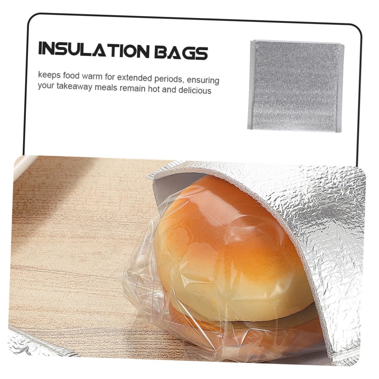Bolsas Térmicas Desechables para Mantener Alimentos Calientes y Fríos 100 de Aluminio Ligeras Aislamiento Térmico para Picnic y Viajes
