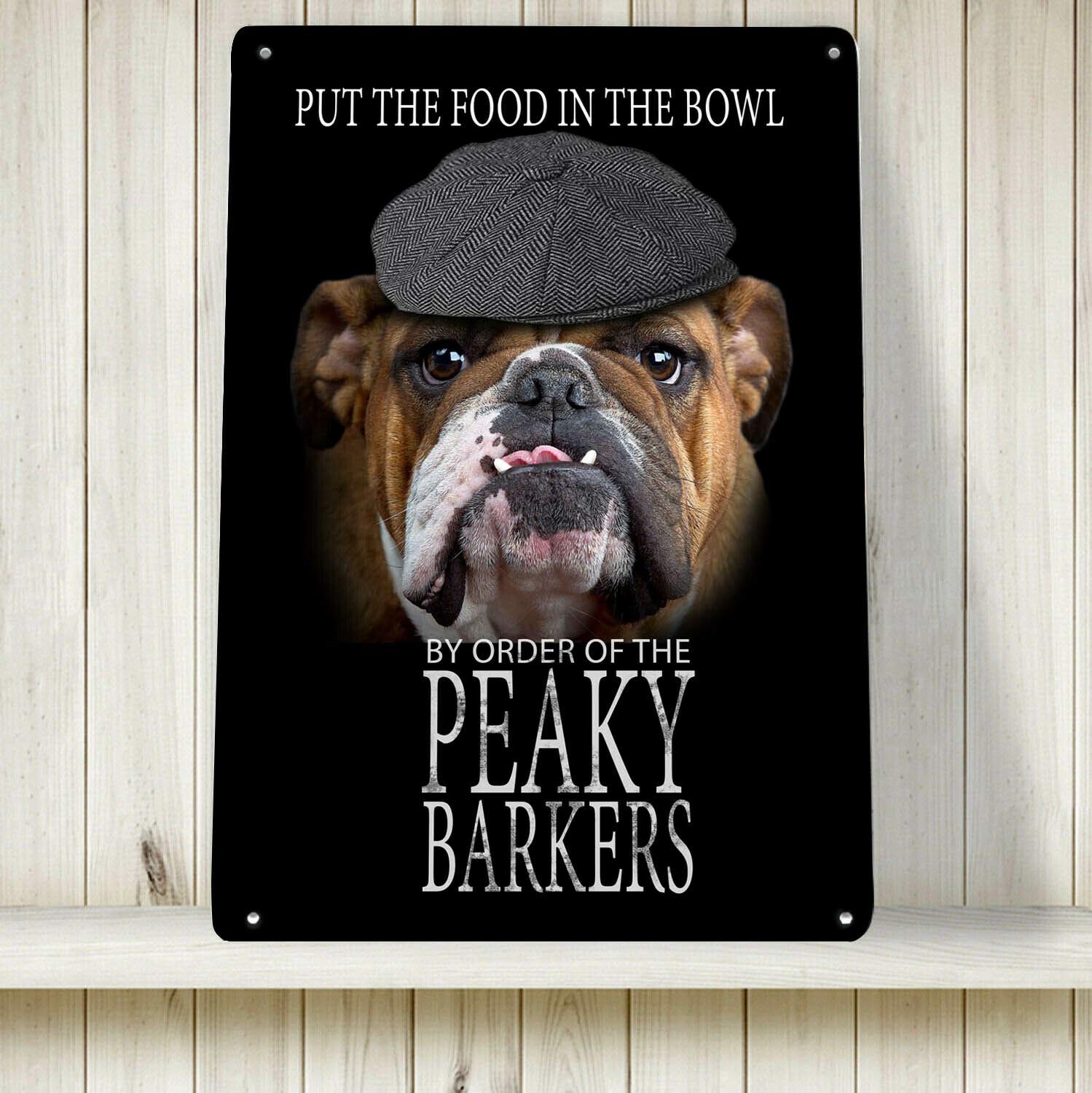 Kueprae A93 British Bulldog Metal Sign Metal Plaque Wall Decor 8X12 Inch