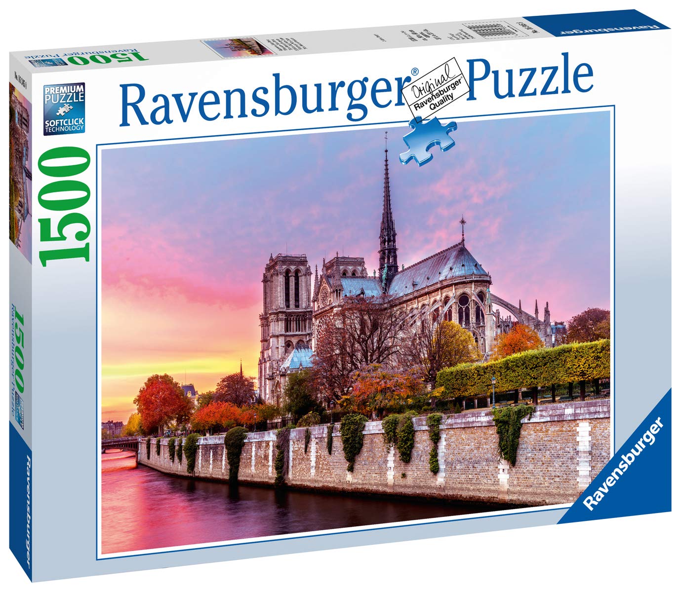 Ravensburger Puzzle 16345 - Malerisches Notre Dame - 1500 Teile Puzzle für Erwachsene und Kinder ab 14 Jahren, White