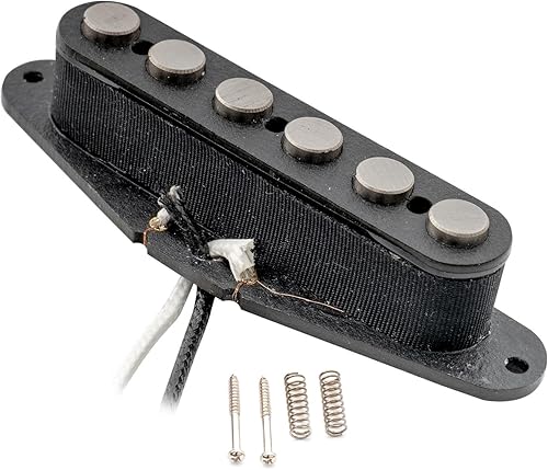 Miniatura 6 de Artec TFA65 Alnico - Pastilla de cuello de 5 piezas de poste grande 8K para guitarra eléctrica estilo Tele, color negro
