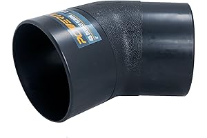 POWERTEC 70183 4" 45 Degree Elbow - ABS Plastic Dust Collector Connector