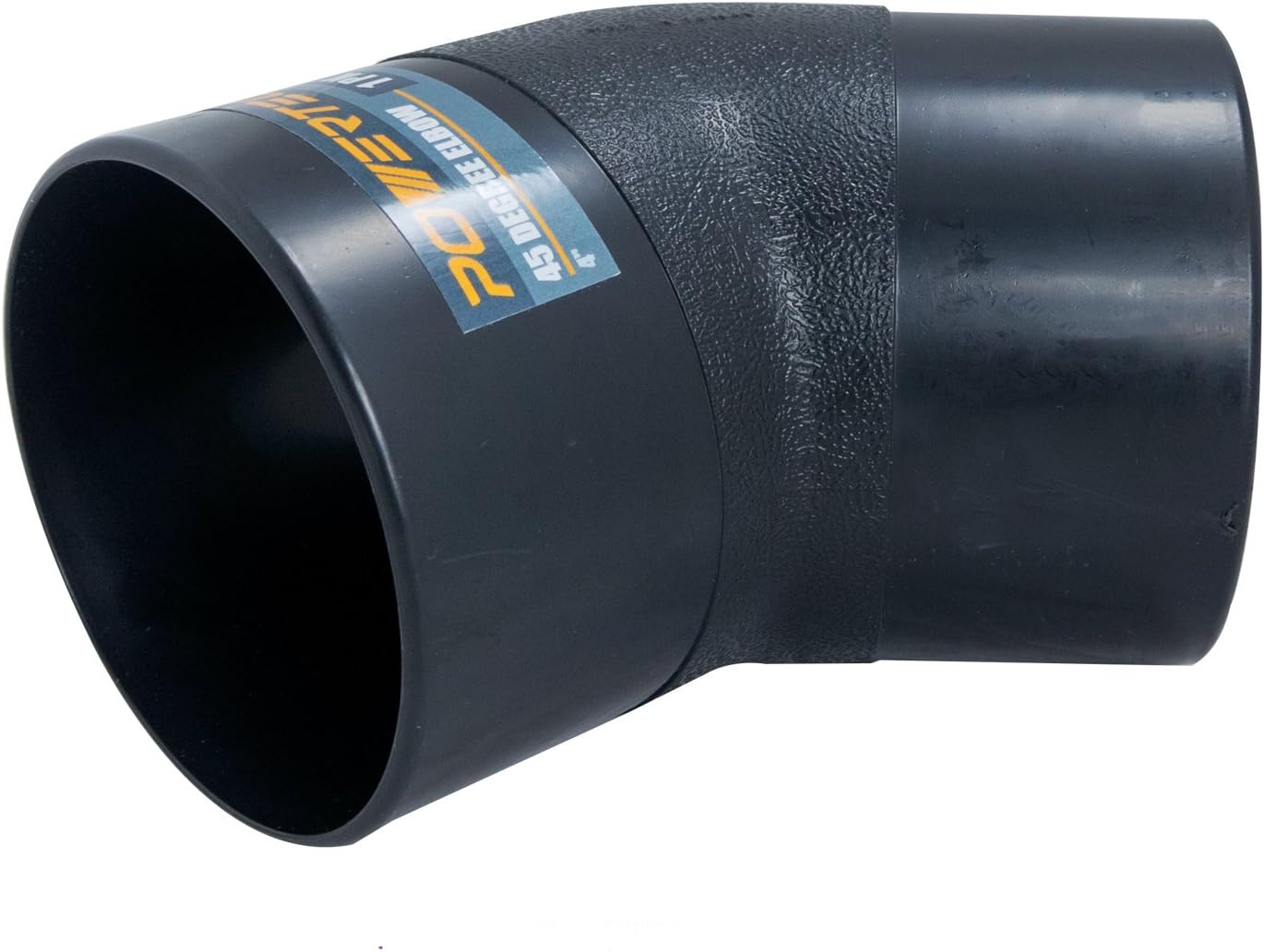 70183 4” 45 Degree Elbow - ABS Plastic Dust Collector Connector (Black)