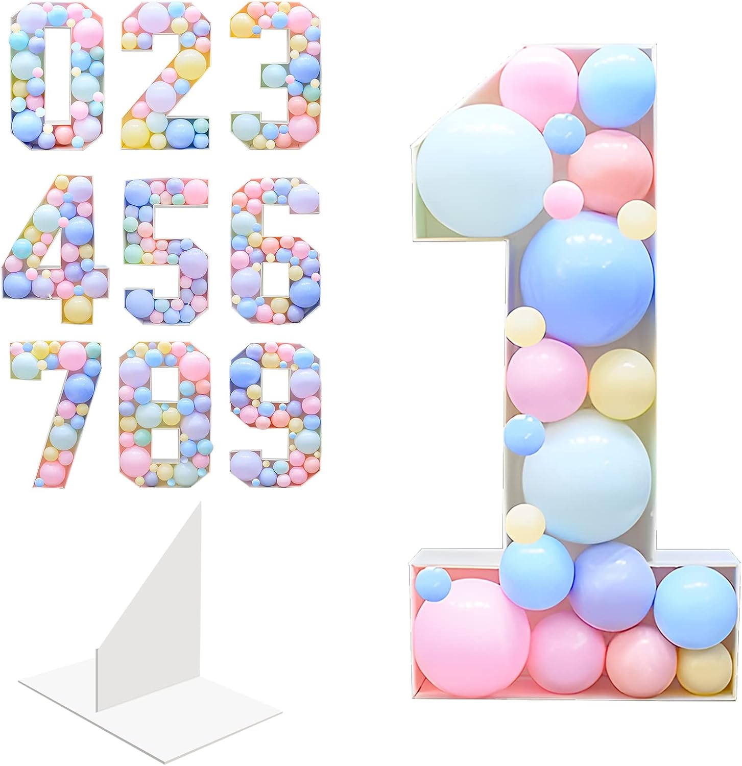 SKEFOLI 4FT Marquee Numbers, Mosaic Numbers for Balloons