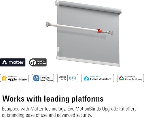 Miniatura 2 de Eve MotionBlinds (Matter) Kit de actualización para persianas enrollables, motor para actualizar persianas interiores existentes, abrir/cerrar