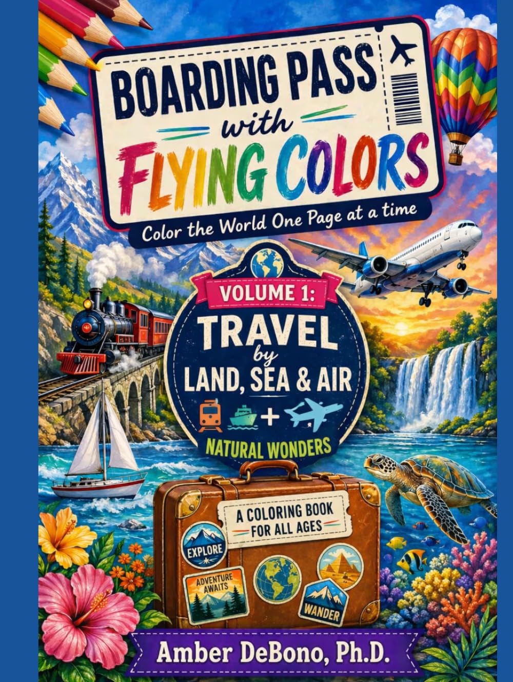 Boarding Pass with Flying Colors: Color the World One Page at a Time