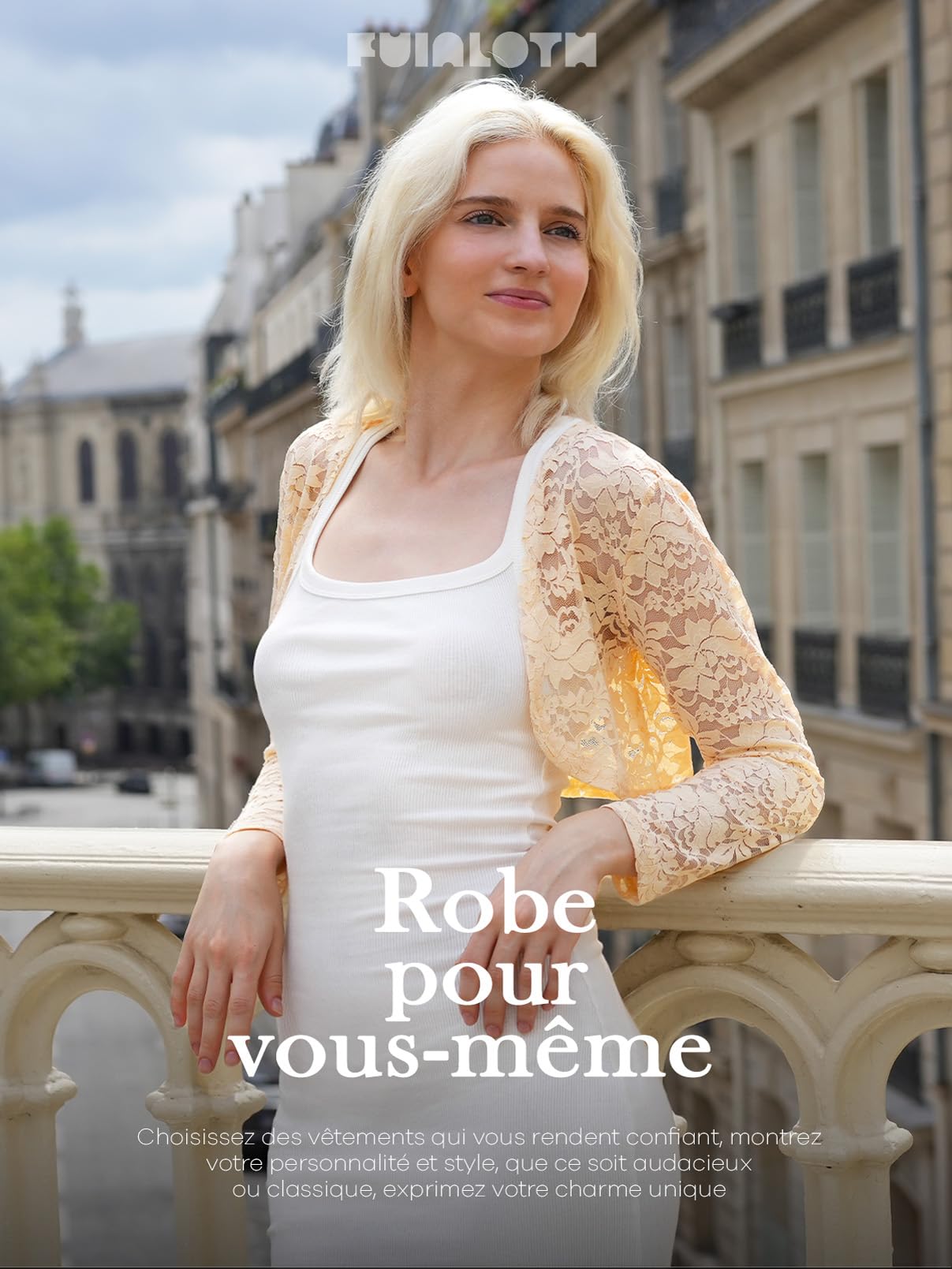 fuinloth Bolero Femme Mariage Dentelle Chic Ete Elegant Boléro Cérémonie