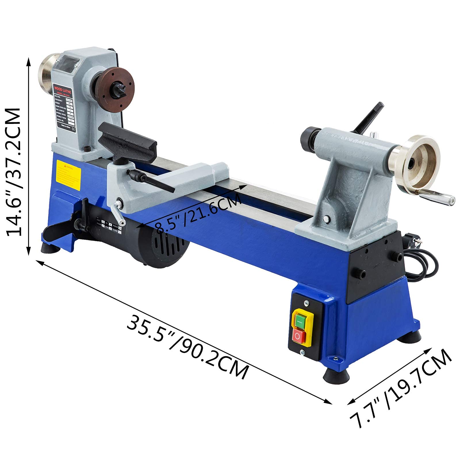 Buy VEVOR Wood Lathe, 10 in x 18 in Variable Speed 5003200 RPM