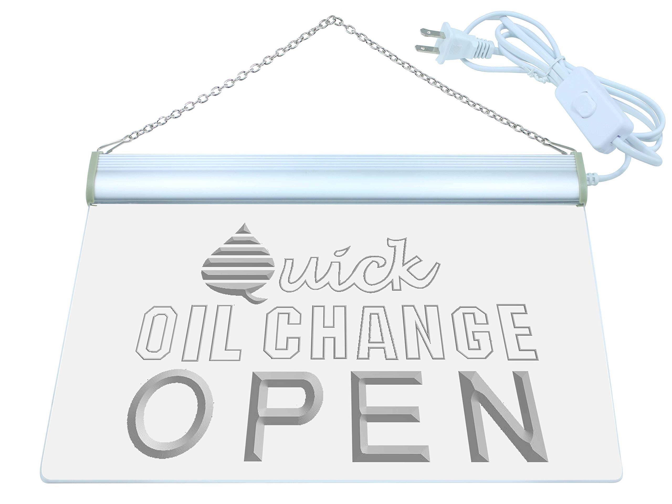 ADVPRO Open Quick Oil Change Car Repair LED Neon Sign Red 16 x 12 Inches st4s43-i018-r