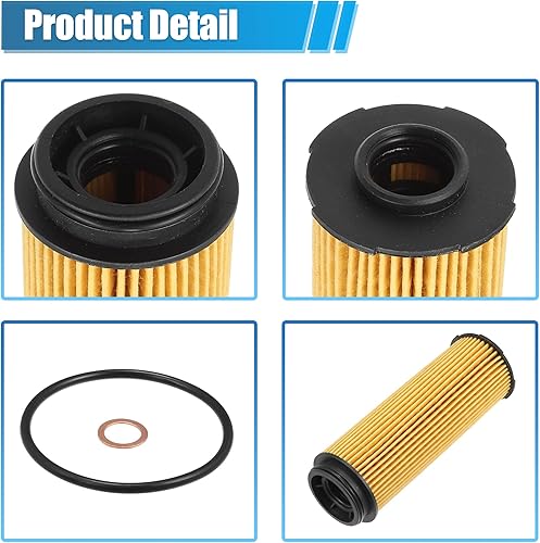 Miniatura 4 de X AUTOHAUX 6 piezas de repuesto de filtro de aceite de motor 11-42-7-826-799 Filtro de combustible de aceite para BMW 740i Base 3.0L L6 - Gasolina