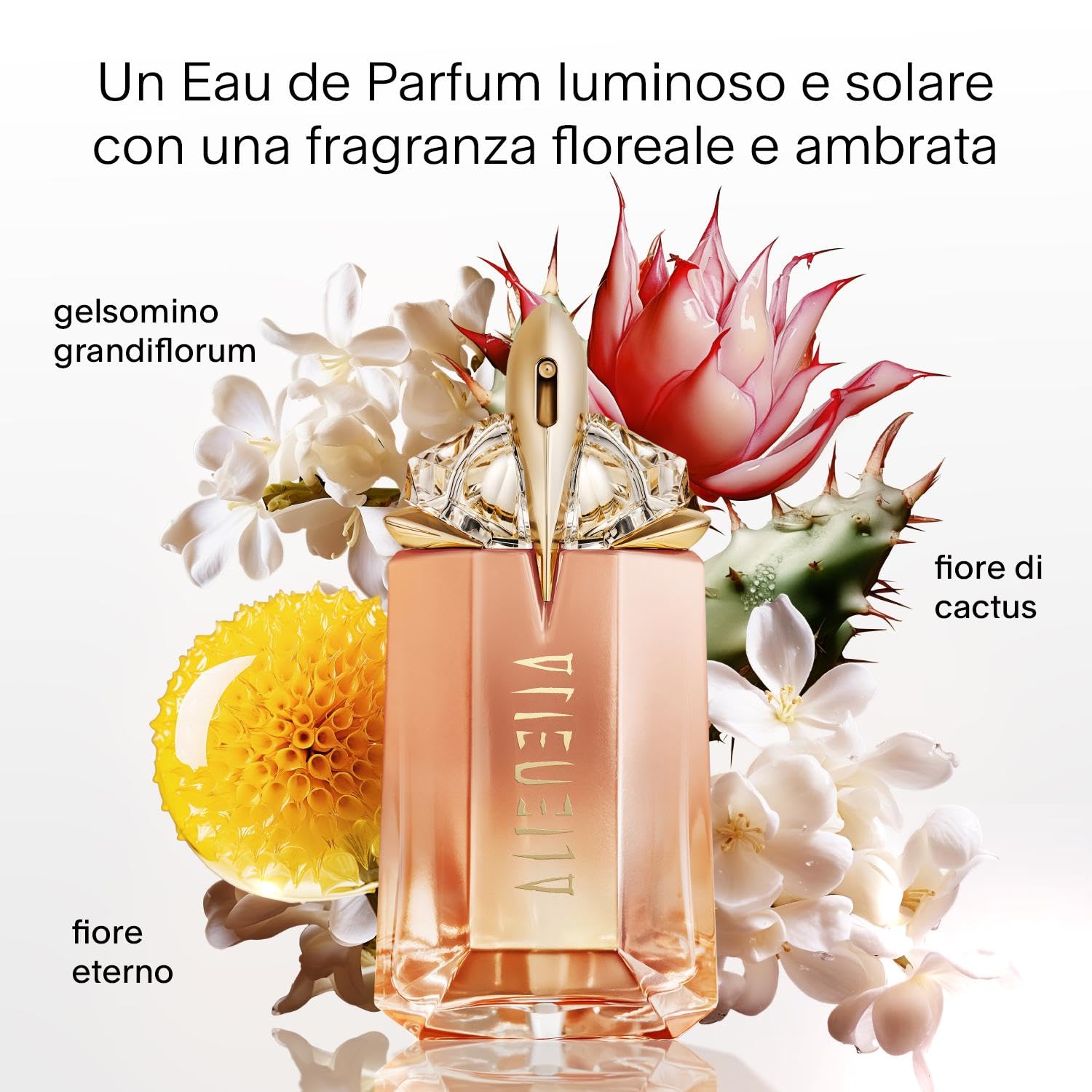 MUGLER Alien Goddess Supra Florale, Eau de Parfum, Profumo Donna, Profumo Floreale e Ambrato, Fiore di Cactus, Elicrisio e Gelsomino, Fragranza Luminosa, Audace, Ultra-Terrena, 60 ml, Ricaricabile