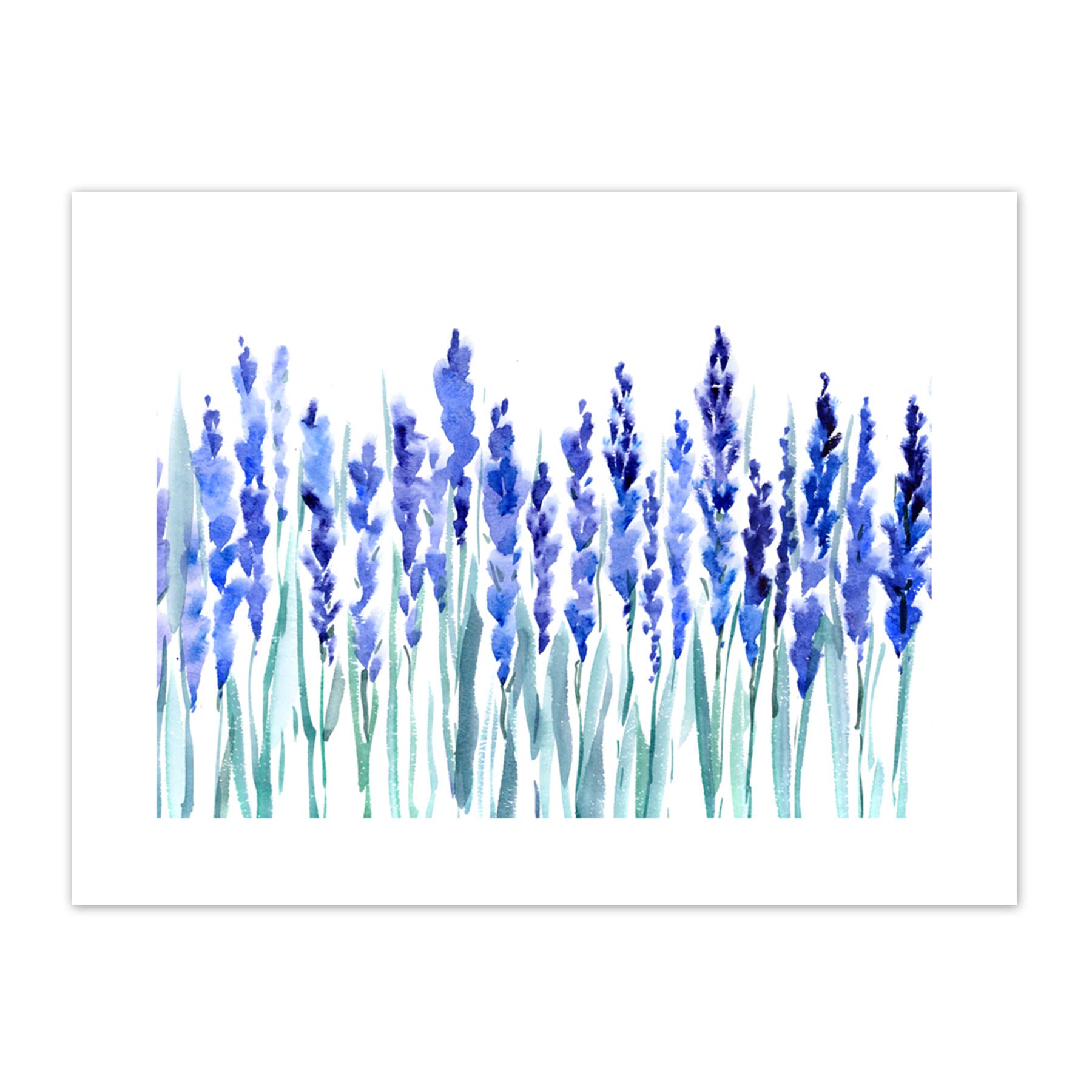 Wee Blue Coo Flowers Lavender Watercolour Art Print Canvas Premium Wall Decor Poster