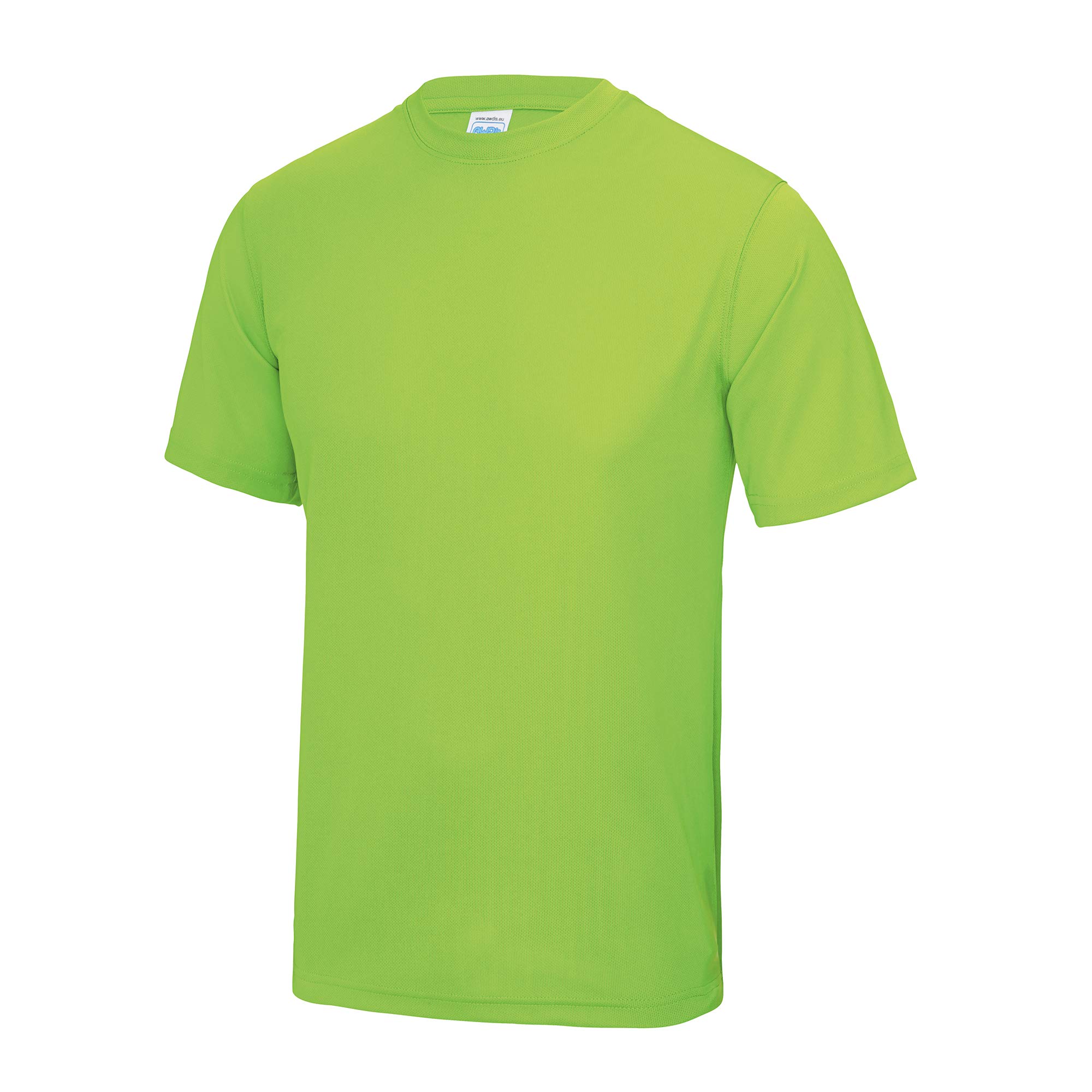 Just Cool Mens Performance Plain T-Shirt (XS) (Electric Green)