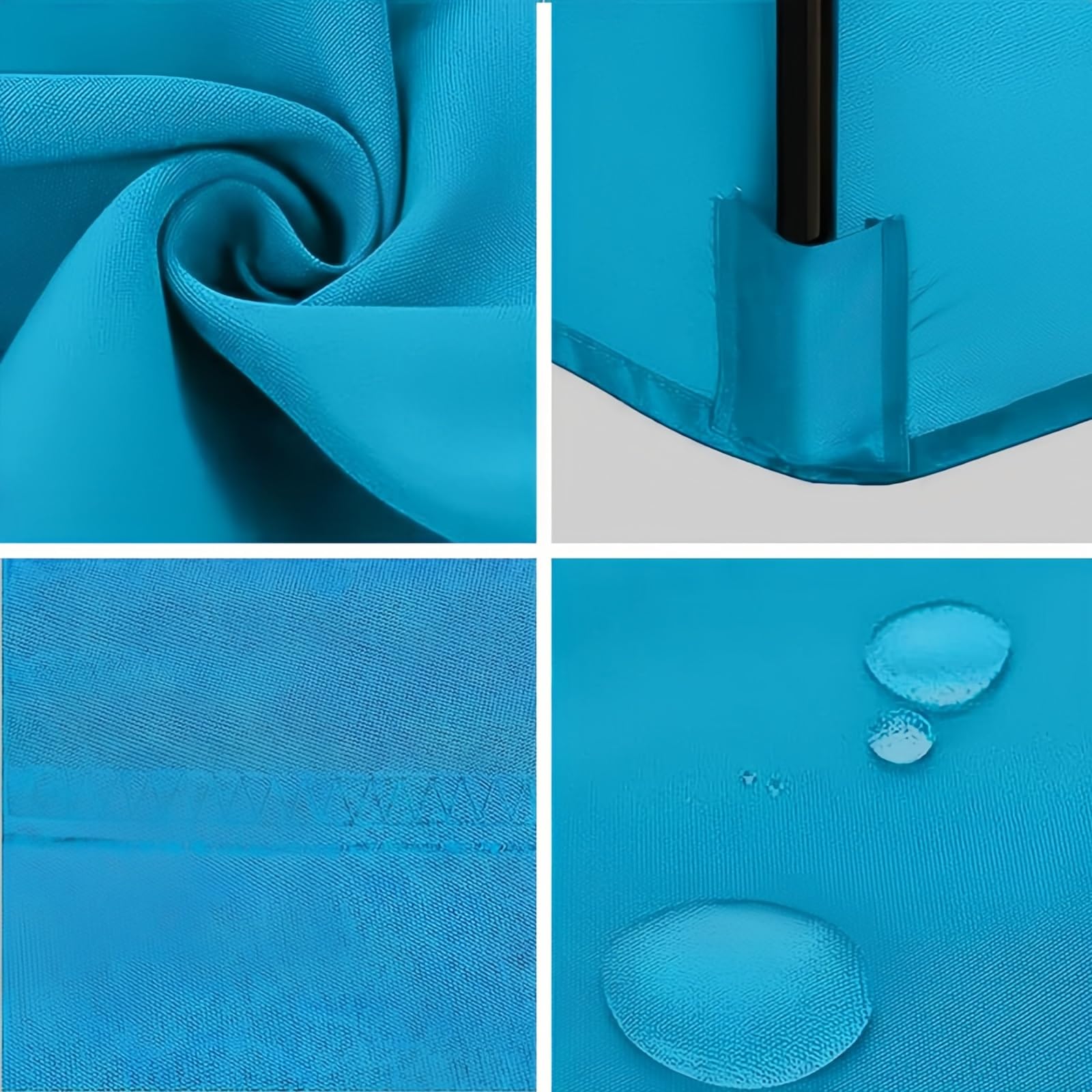 6/8 Baleines Toile De Parasol, 200/270/300cm Auvent De Rechange Pour Parasol De Terrasse, Imperméable, Anti-UV Toile De Rechange Pour Terrasse/Jardin/Piscine/Parapluie En Porte-à-faux(Color:Grass Gree